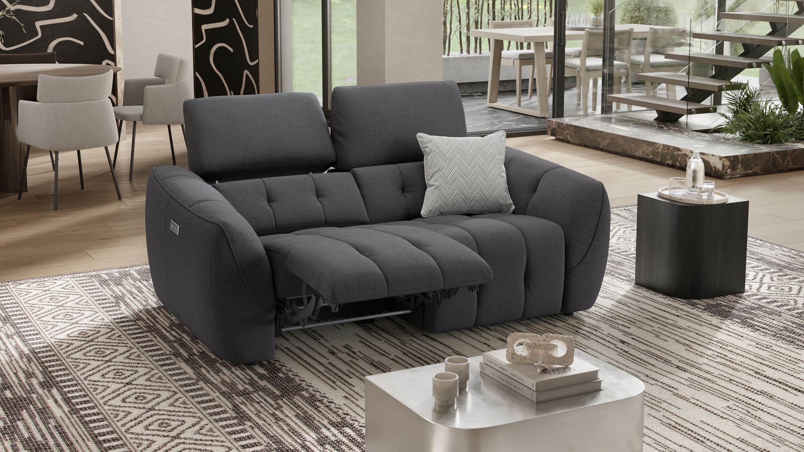 Stoff 2-Sitzer Sofa CEPRANO