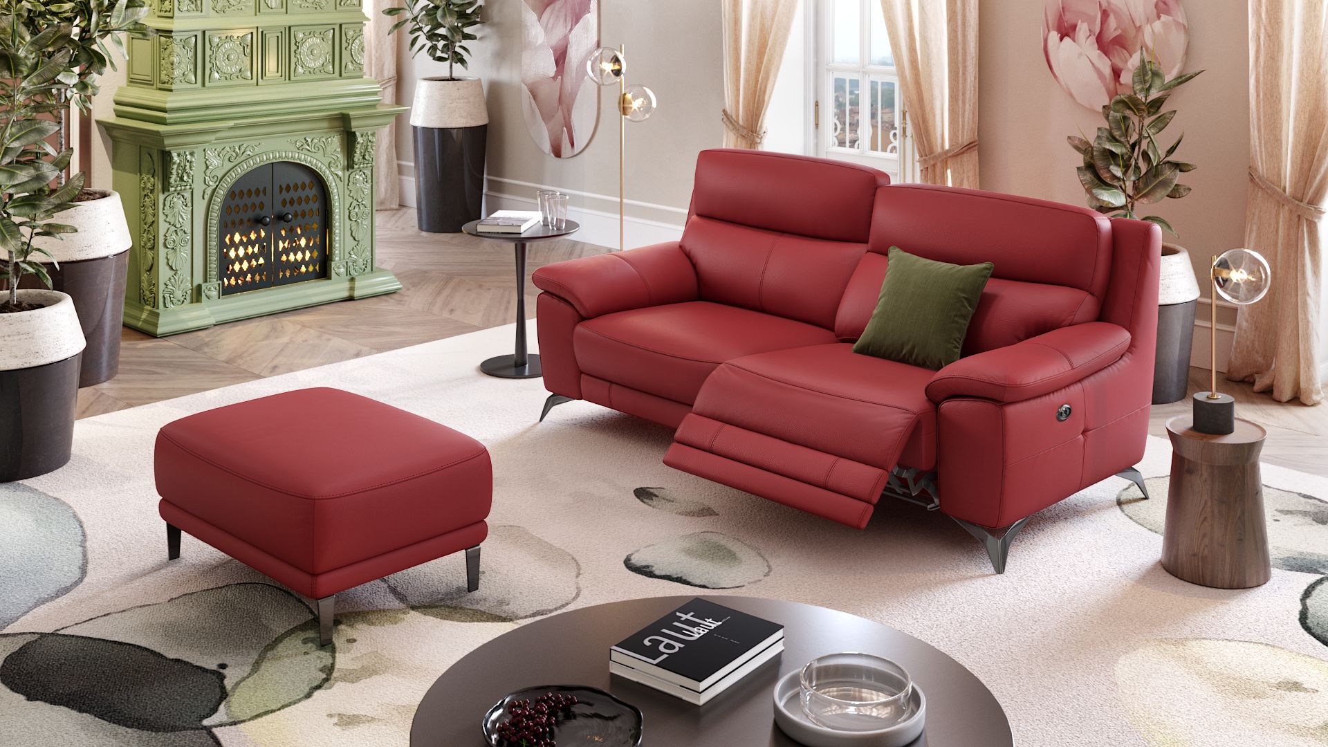 Leder 3-Sitzer Sofa LANTELLA