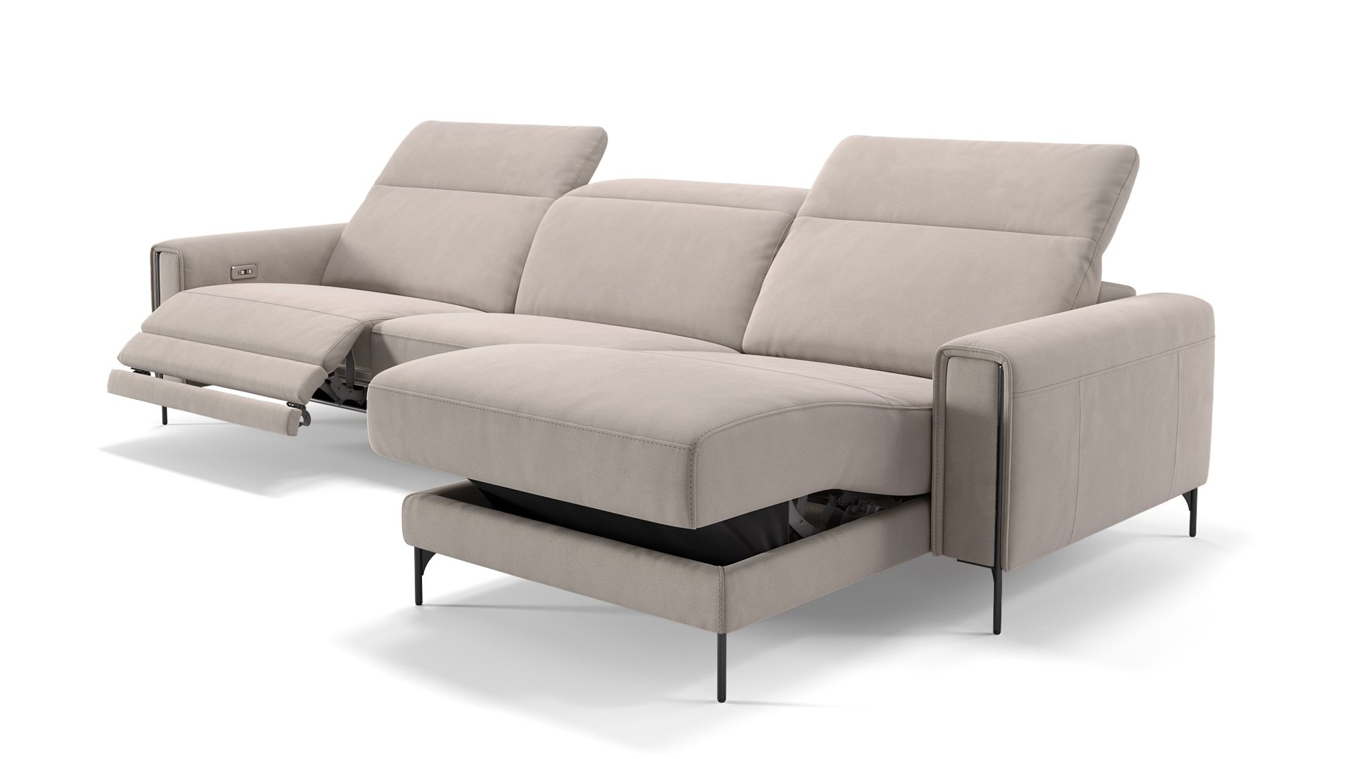 Stoff Ecksofa BELLAGIO