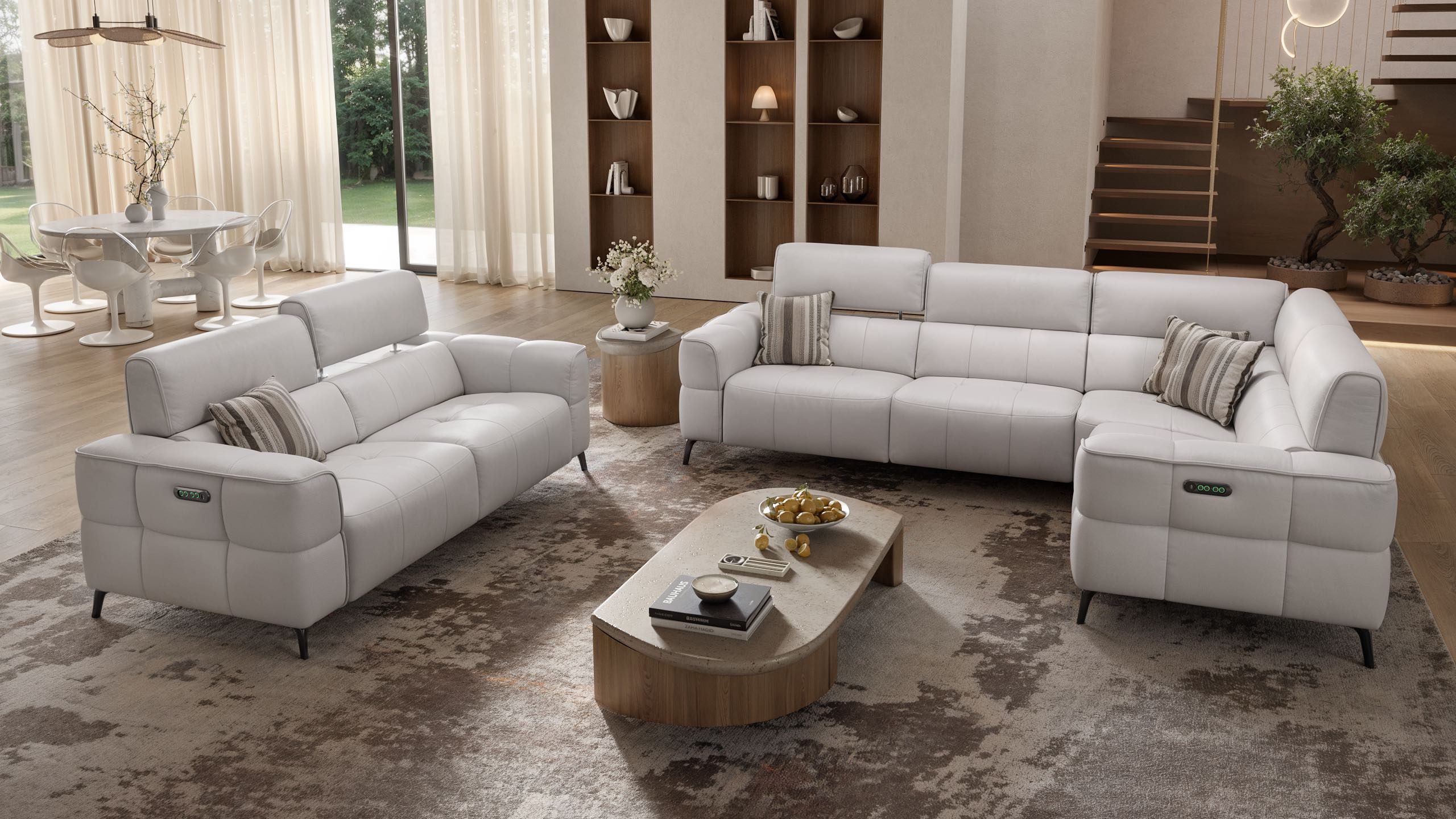 Leder Ecksofa MEZZANO