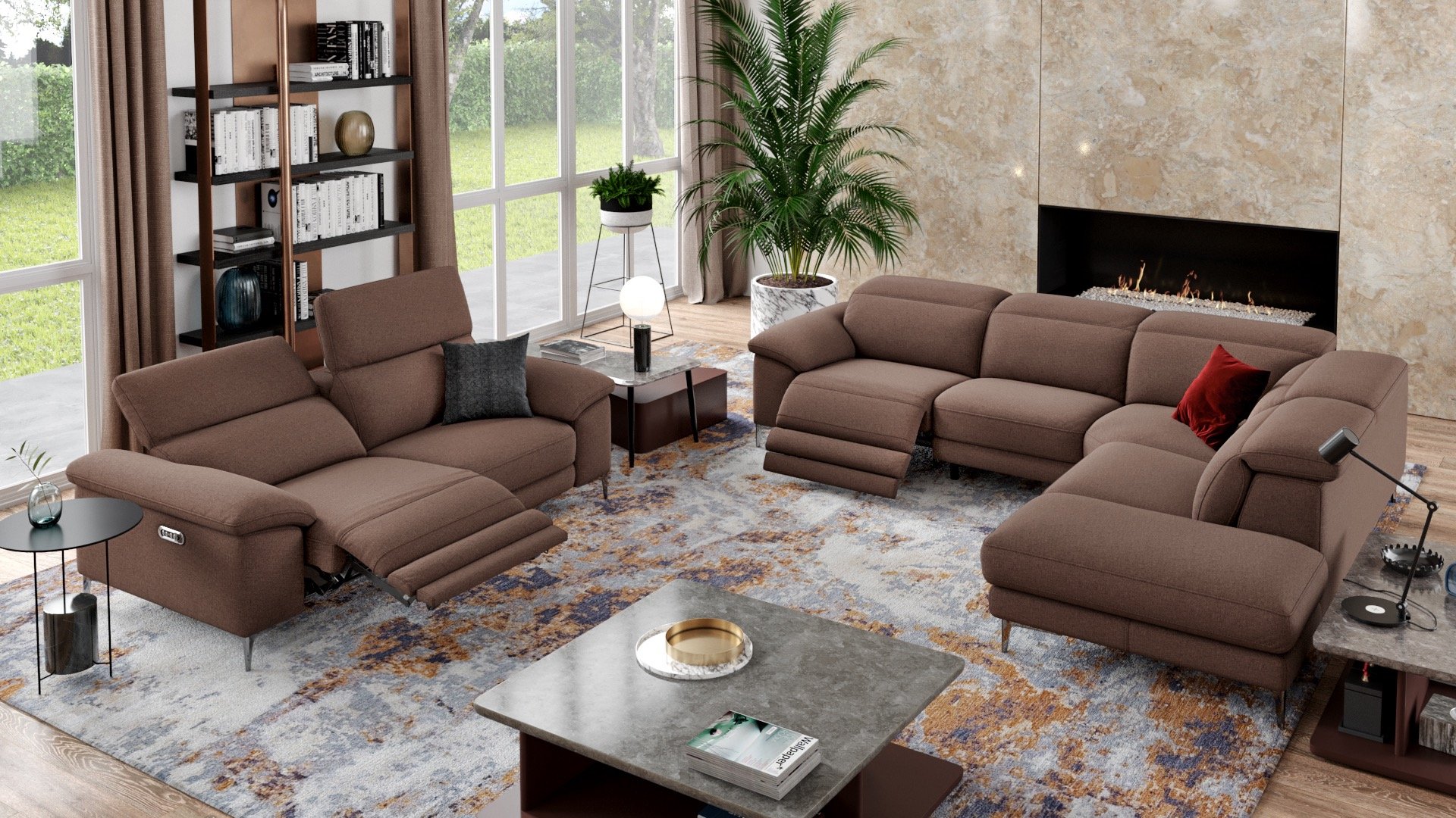 Stoff Ecksofa SIENA