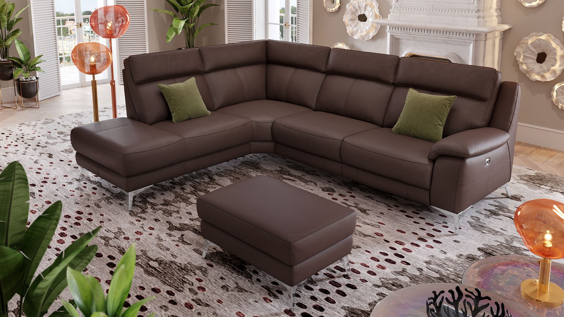 Leder Wohnlandschaft ALIANO