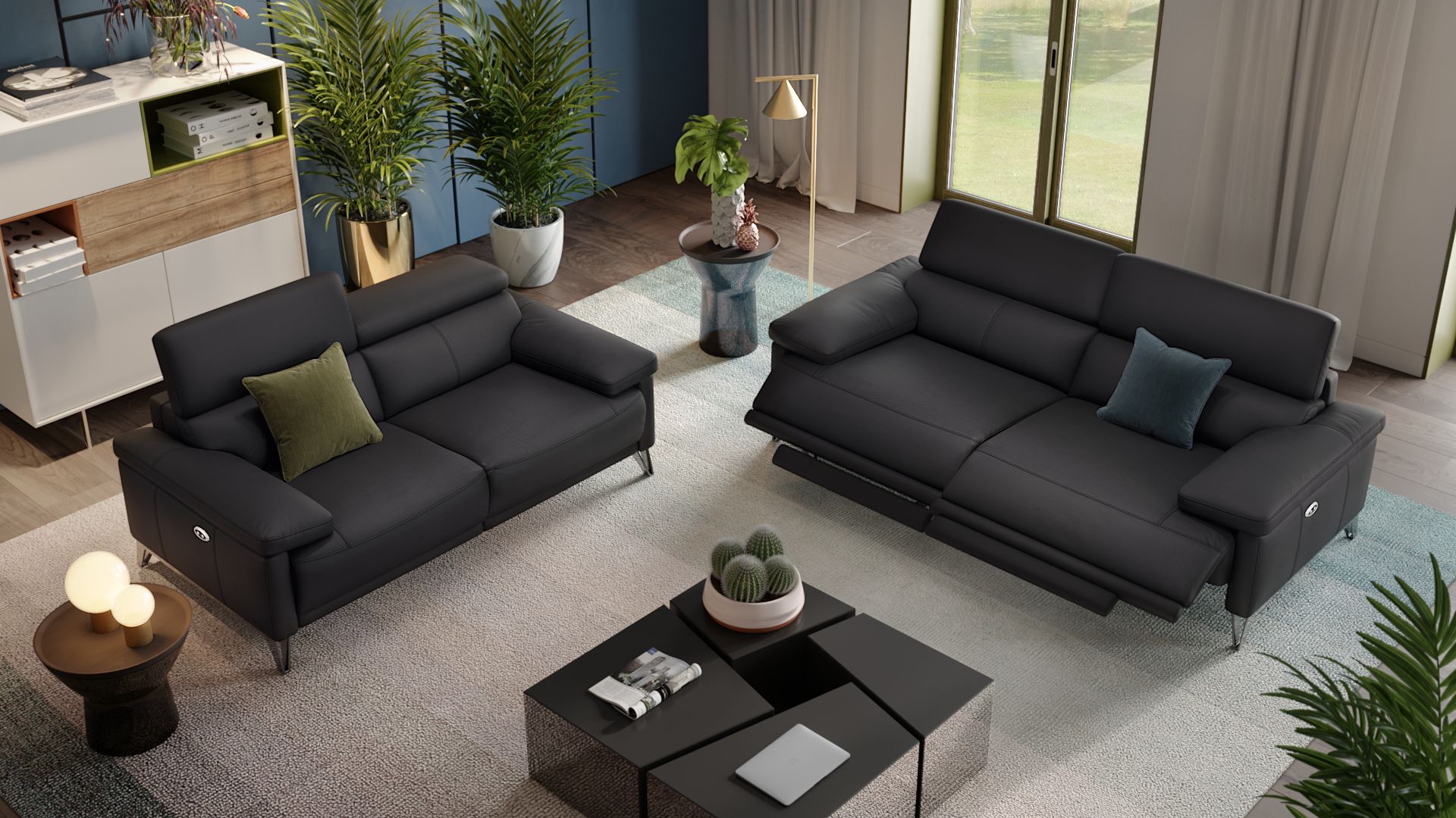 Leder 2-Sitzer Sofa CELANO