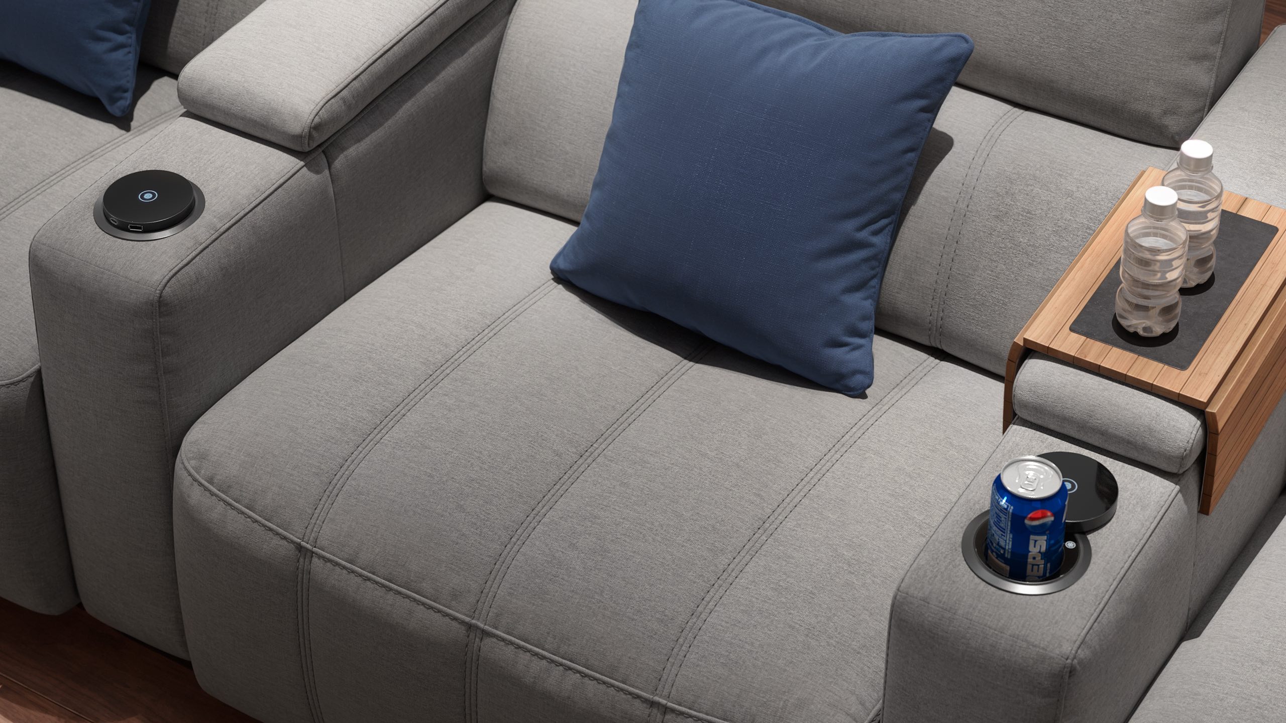 Stoff 3-Sitzer Kinosofa MALIBU