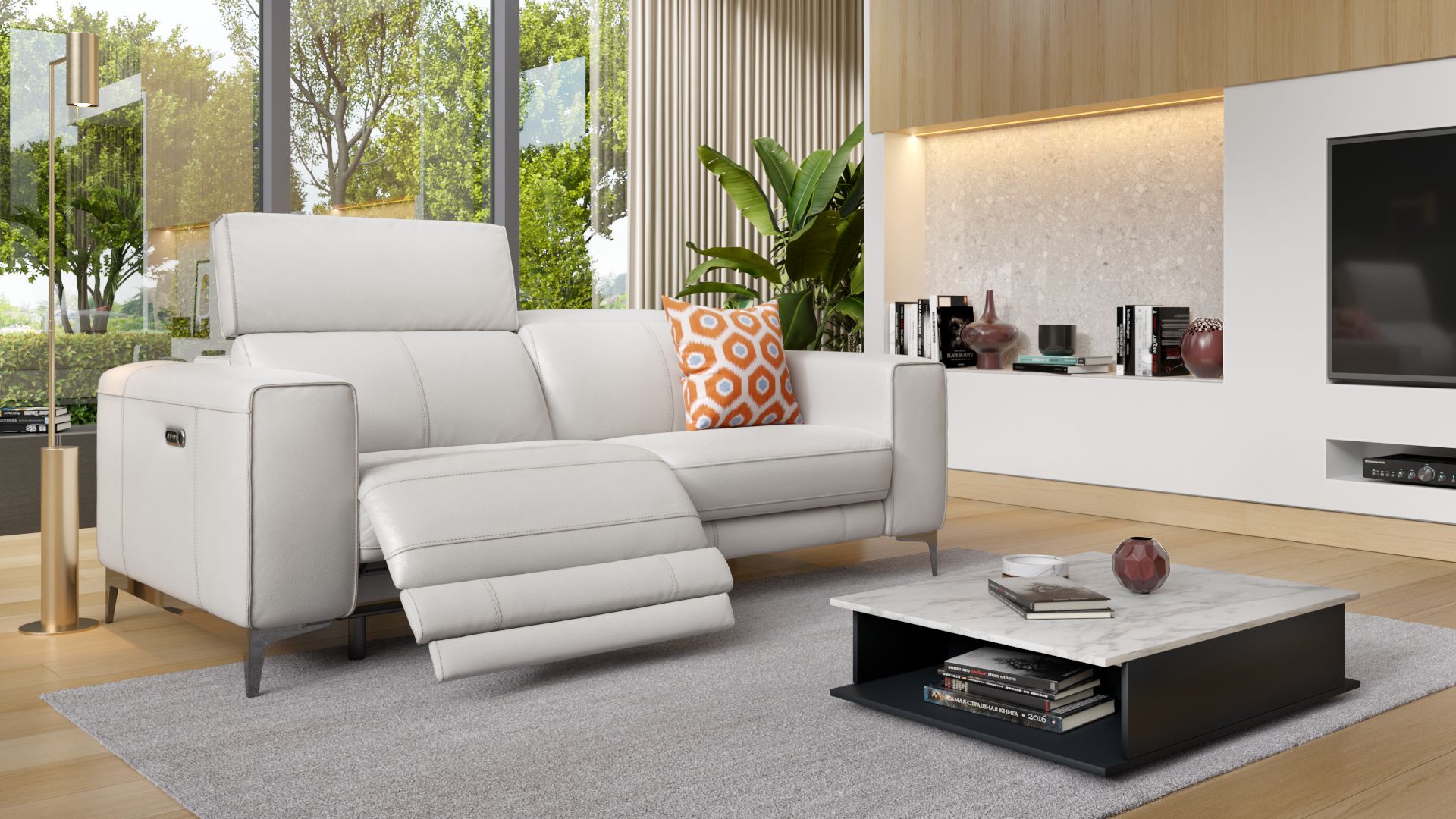 Leder 3-Sitzer Sofa CUPELLO