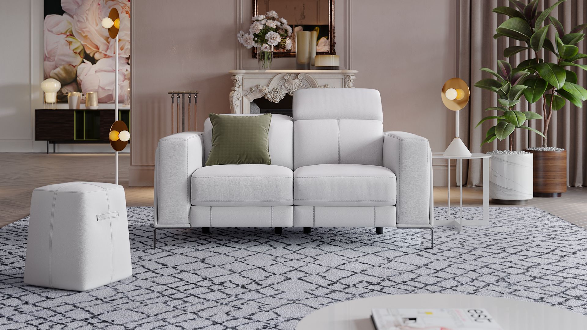 Leder 2-Sitzer Sofa CASOLI