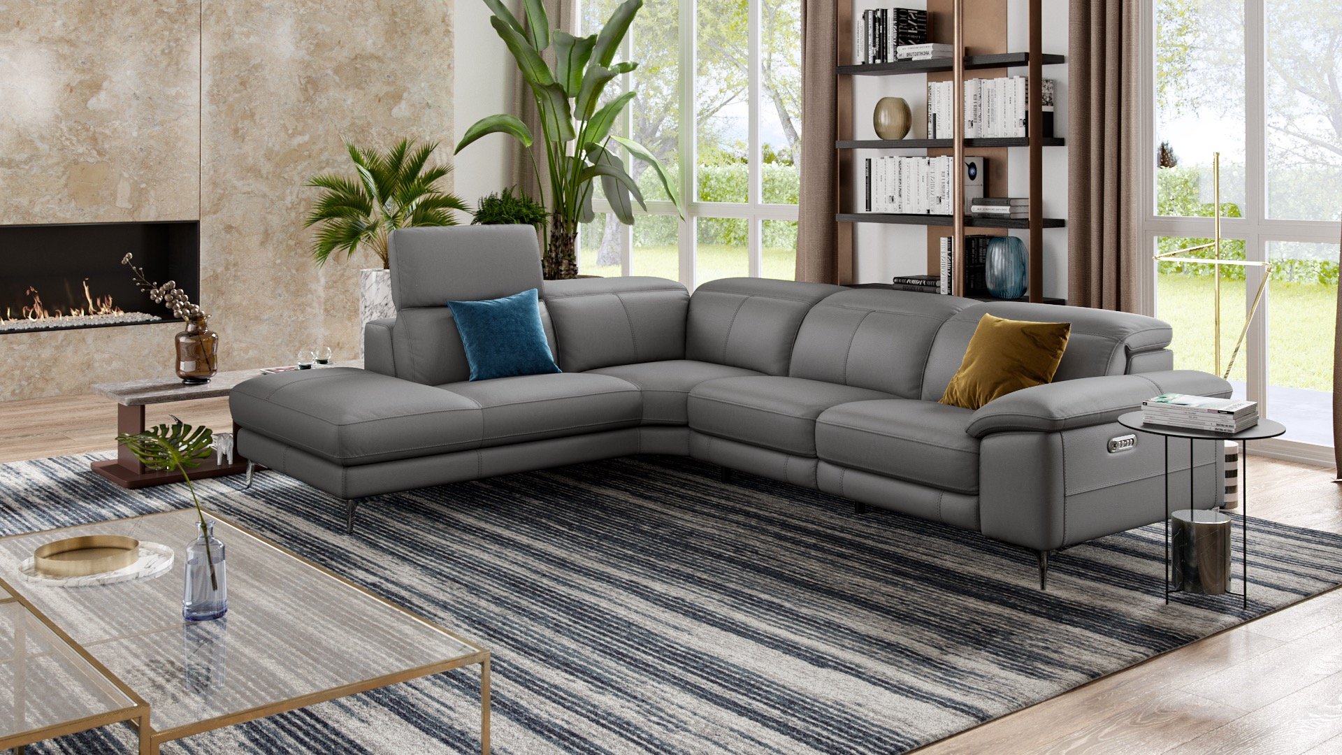 Leder Ecksofa SIENA