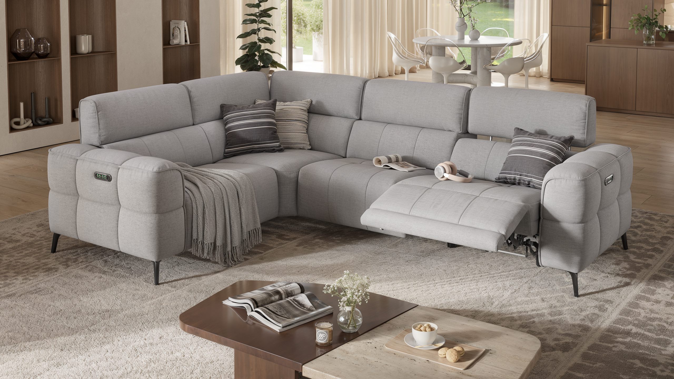 Stoff Ecksofa MEZZANO
