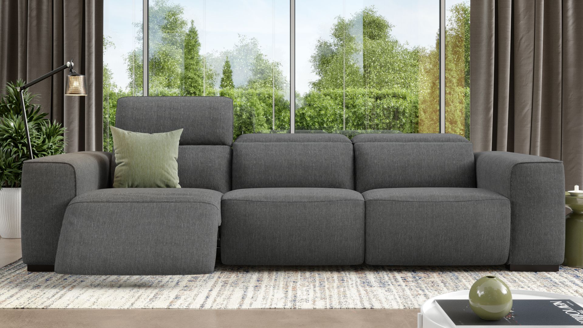 Stoff 3-Sitzer Sofa XXL BINETTO