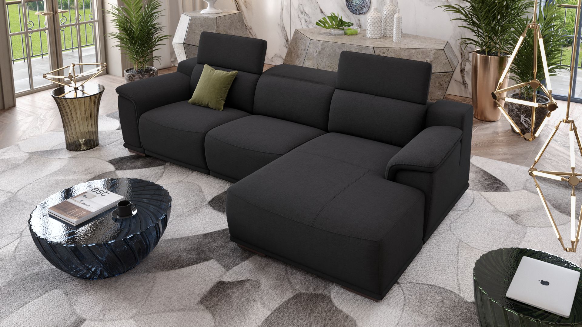 Stoff Ecksofa MONTEFINO