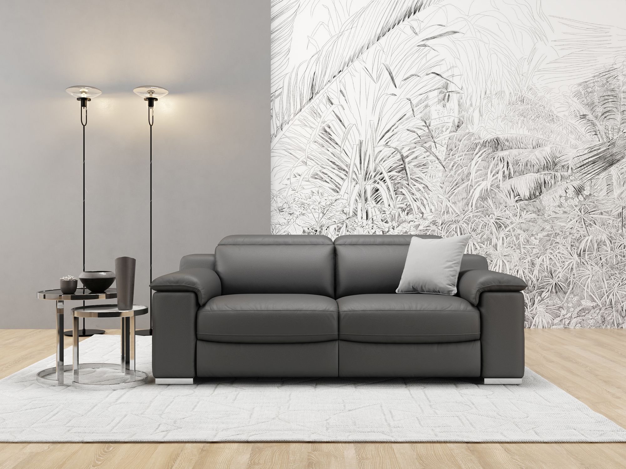 Leder 2-Sitzer Sofa MACELLO