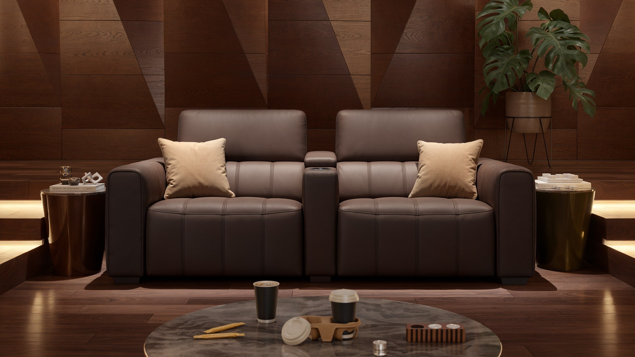 Leder 2-Sitzer Kinosofa MALIBU