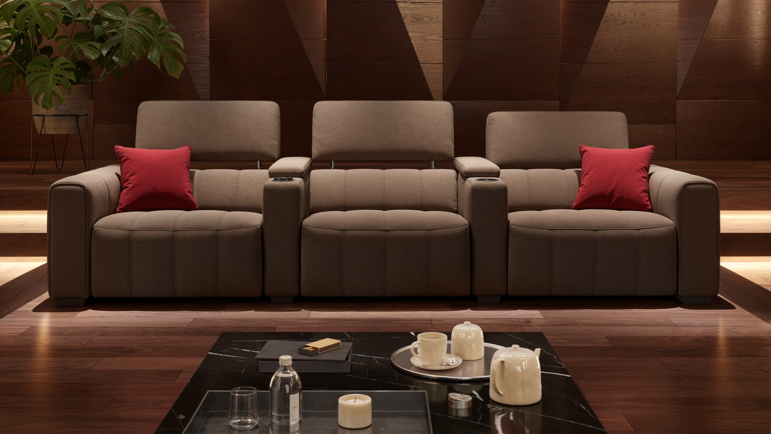 Stoff 3-Sitzer Kinosofa MALIBU