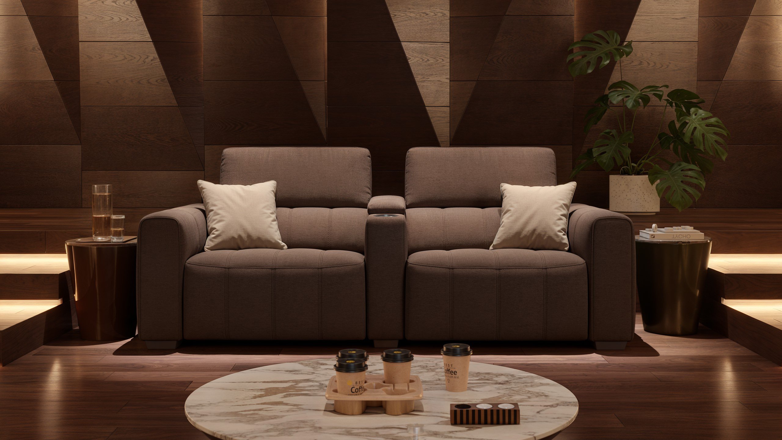 Stoff 2-Sitzer Kinosofa MALIBU