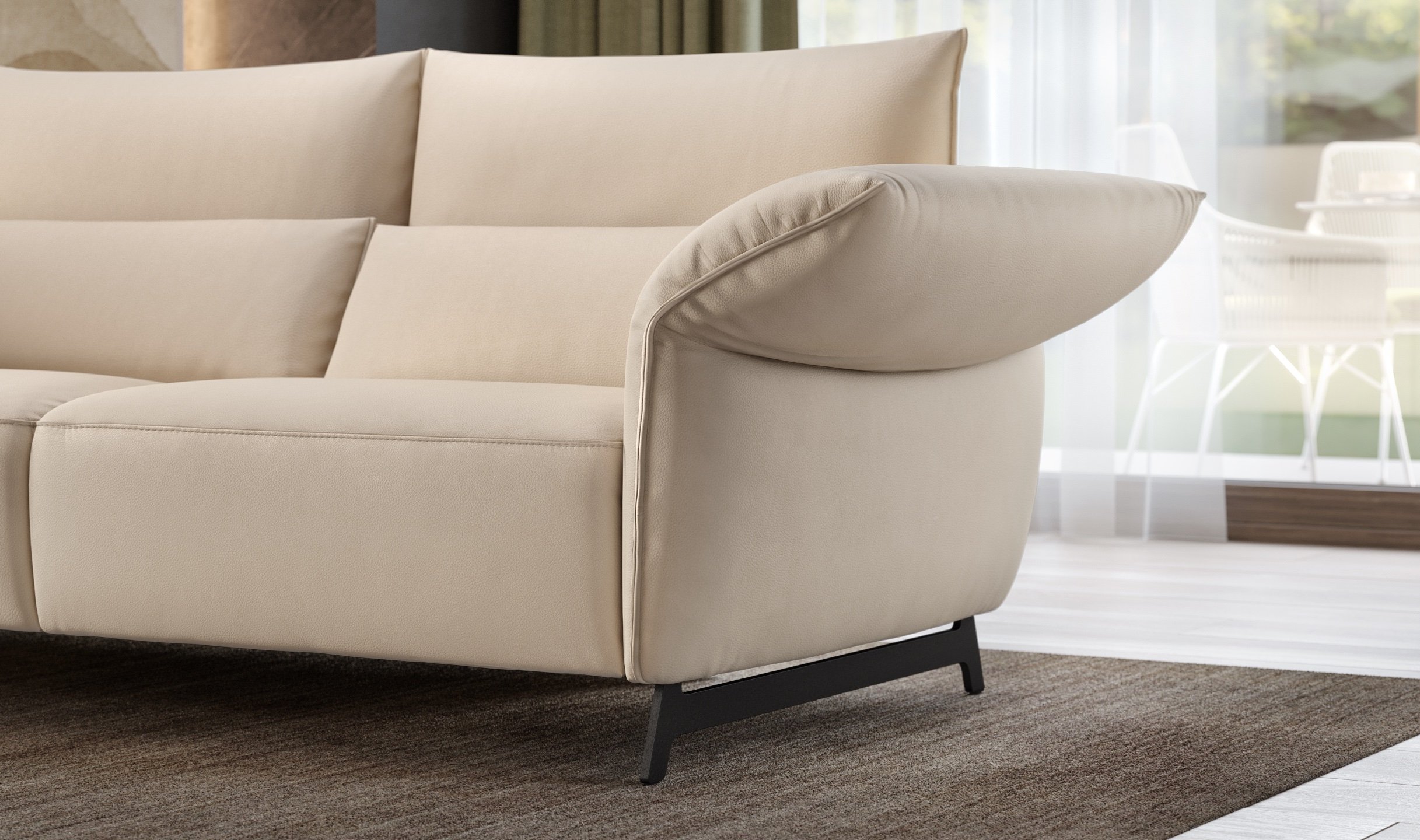 Leder Ecksofa CUNEO