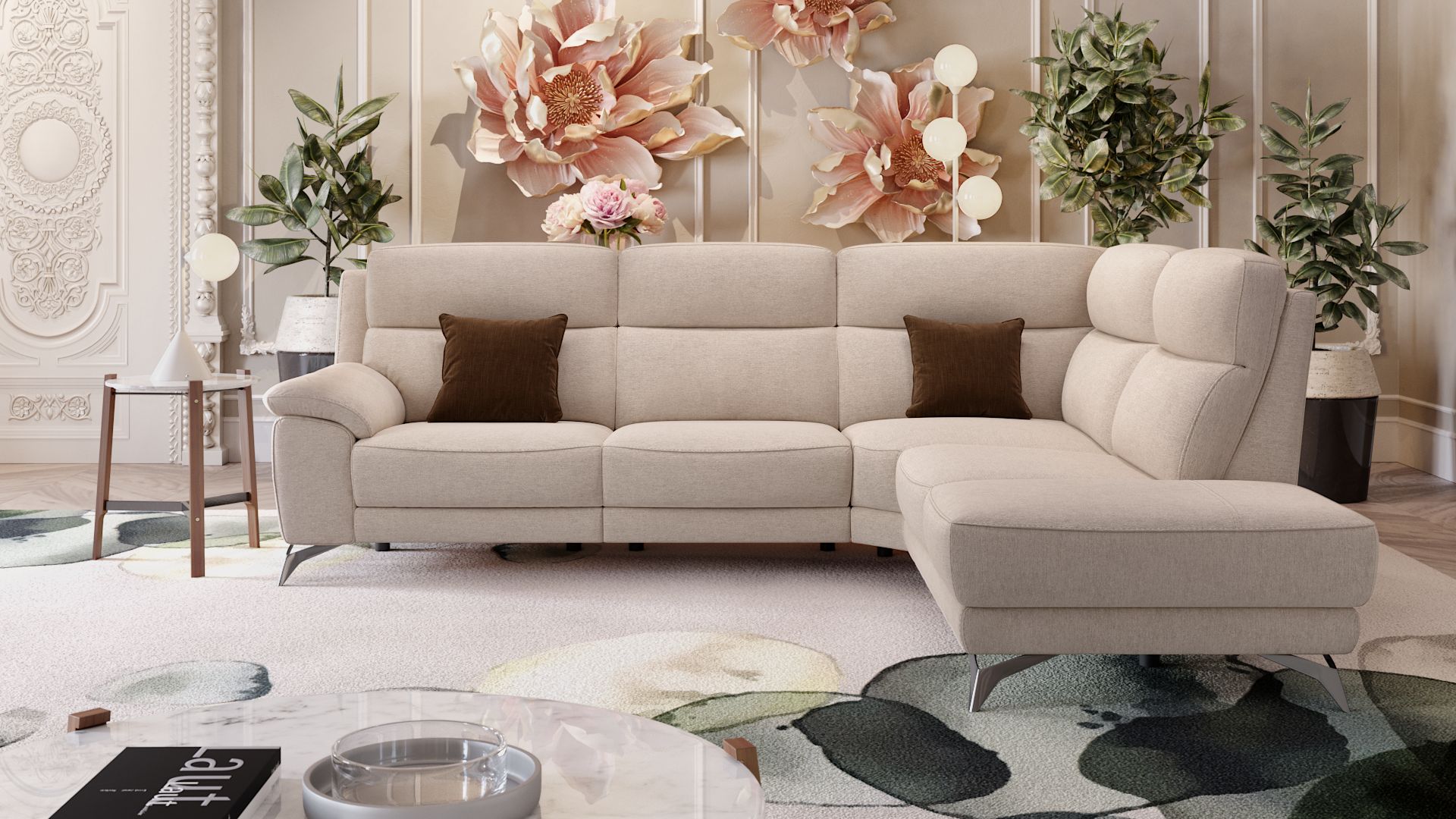 Stoff Ecksofa LANTELLA