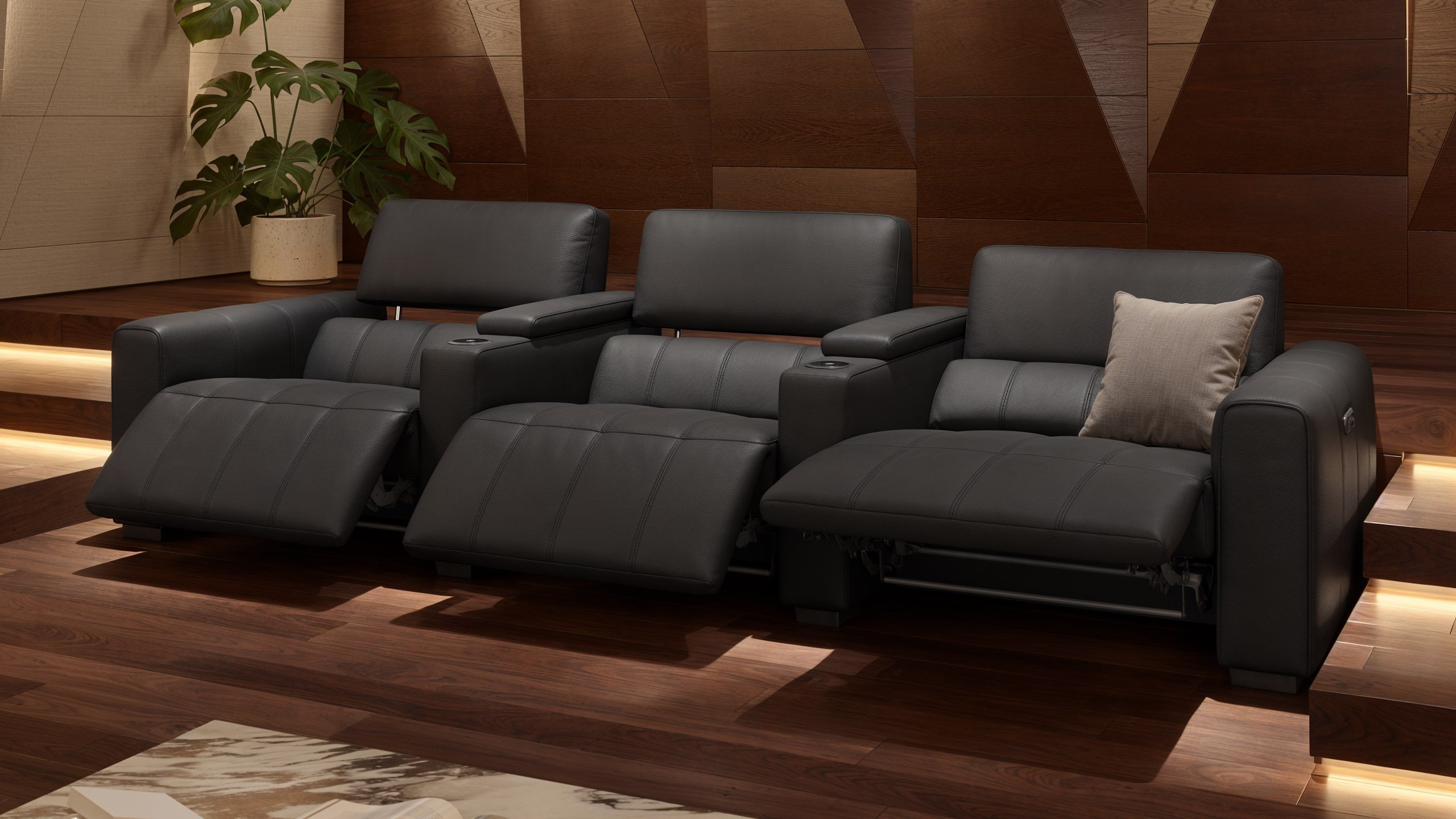 Leder 3-Sitzer Kinosofa MALIBU