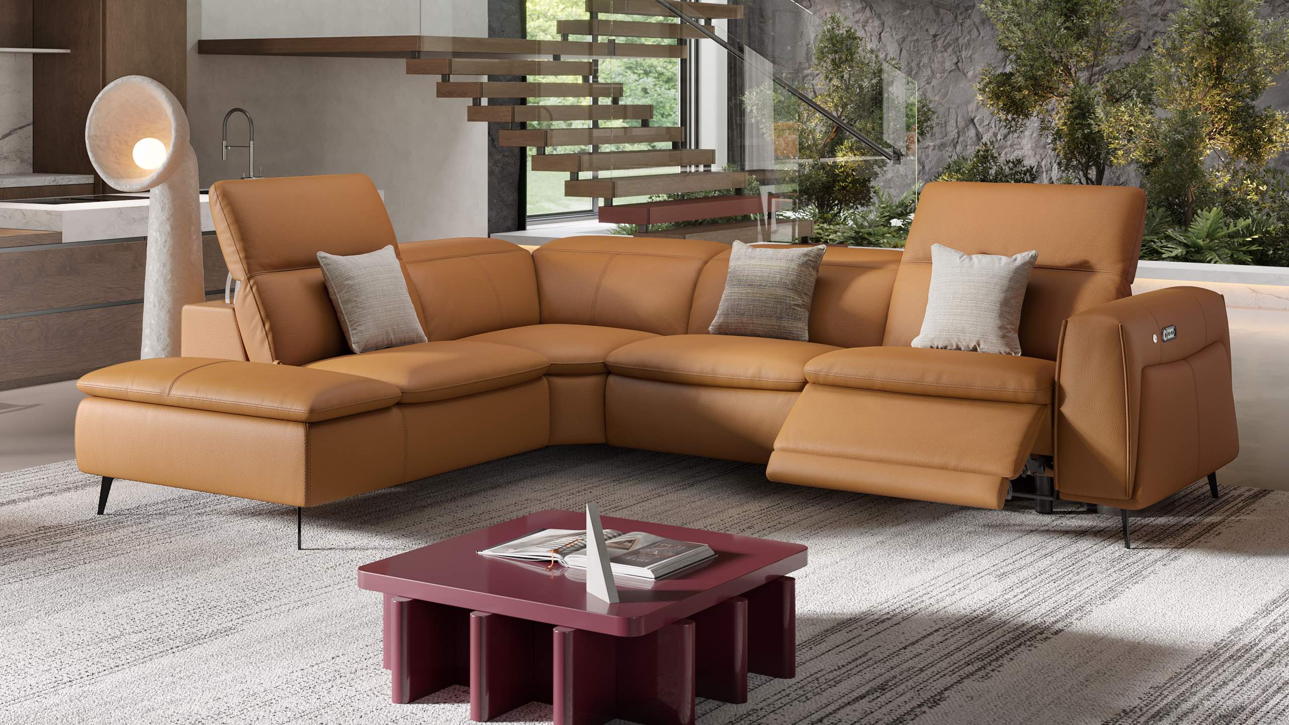 Leder Ecksofa BELLUNO