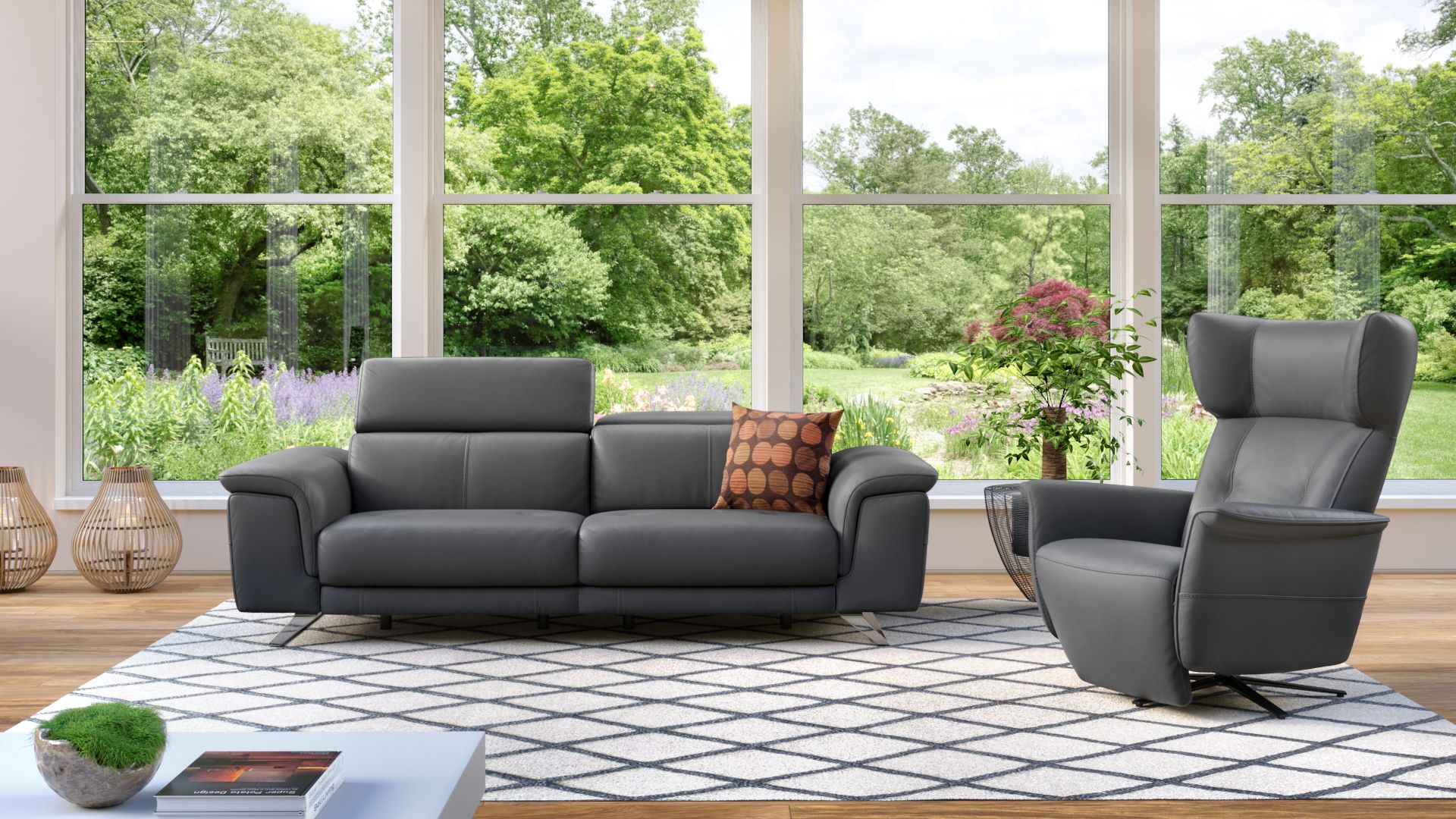 Leder 3-Sitzer Sofa SERRI