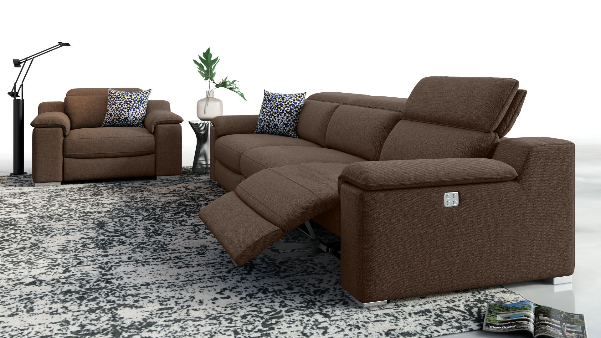 Stoff 3-Sitzer Sofa XXL MACELLO