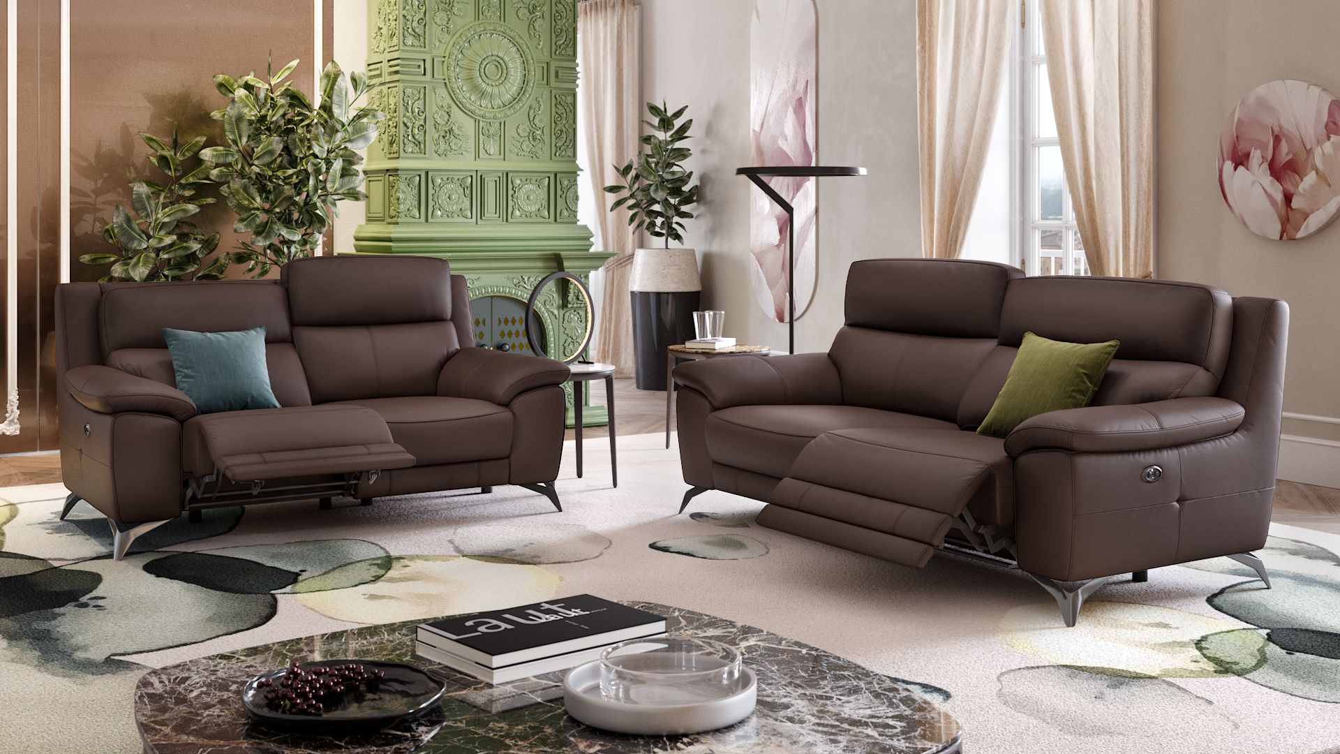 Leder 3-Sitzer Sofa LANTELLA