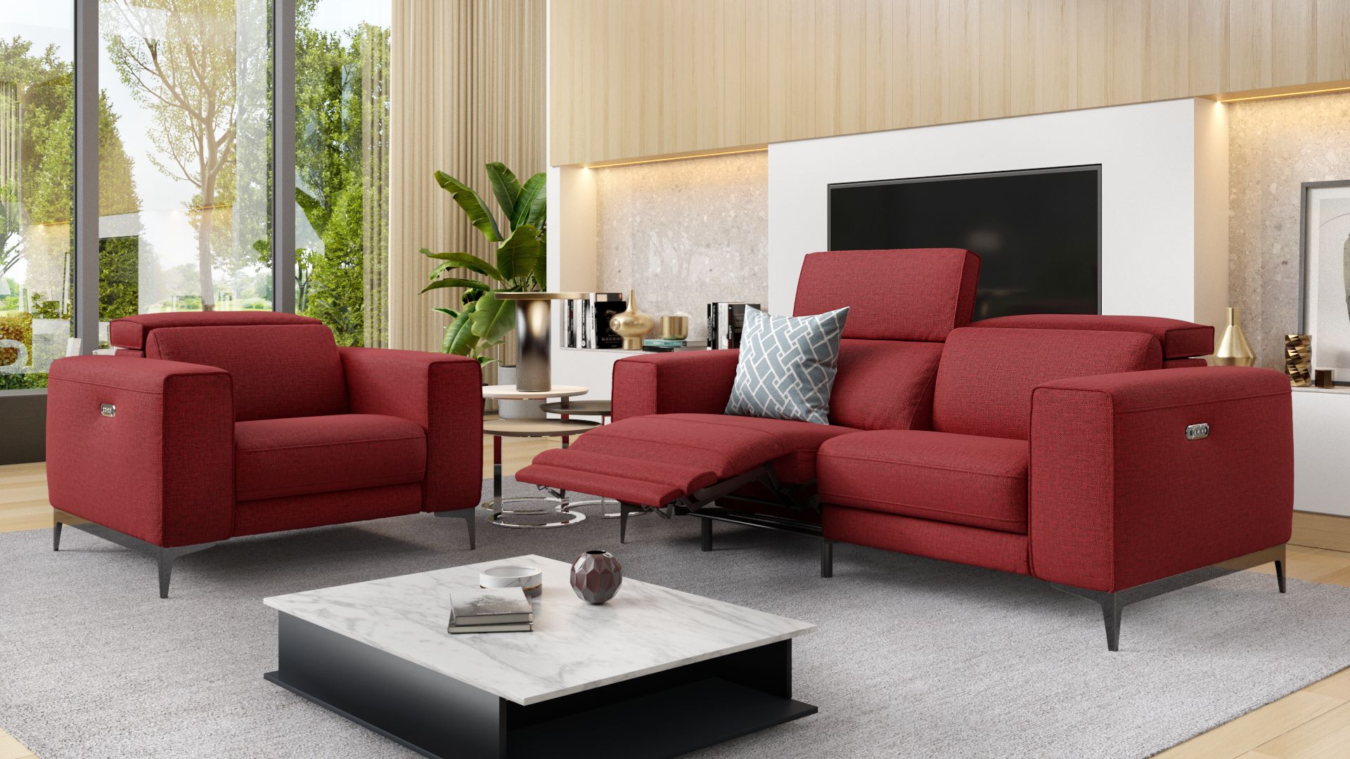 Stoff 2-Sitzer Sofa CUPELLO