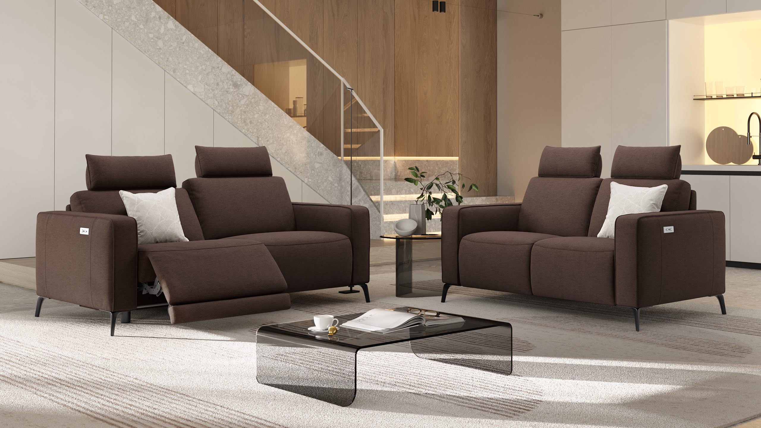 Stoff 3-Sitzer Sofa BARLETTA