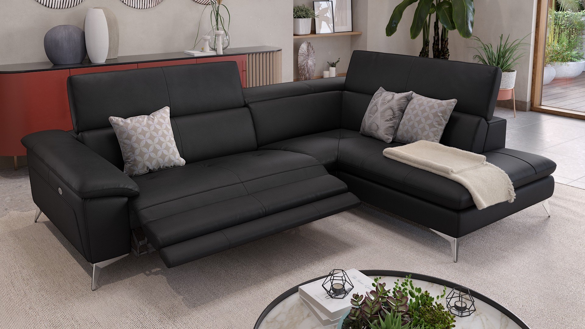 Leder Ecksofa STELLA