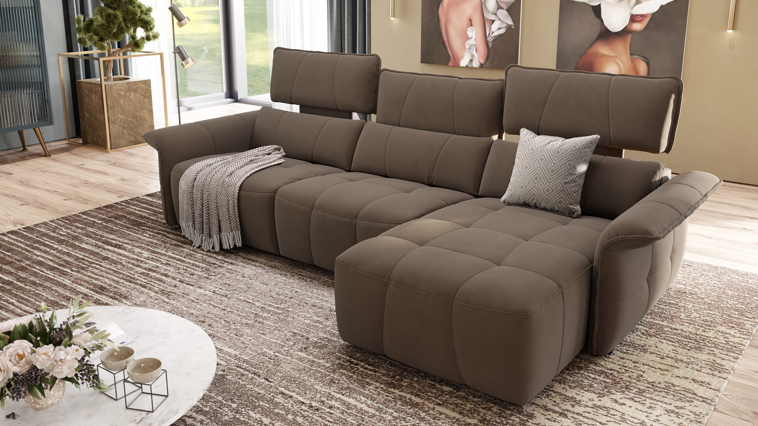 Stoff Ecksofa ADRIA