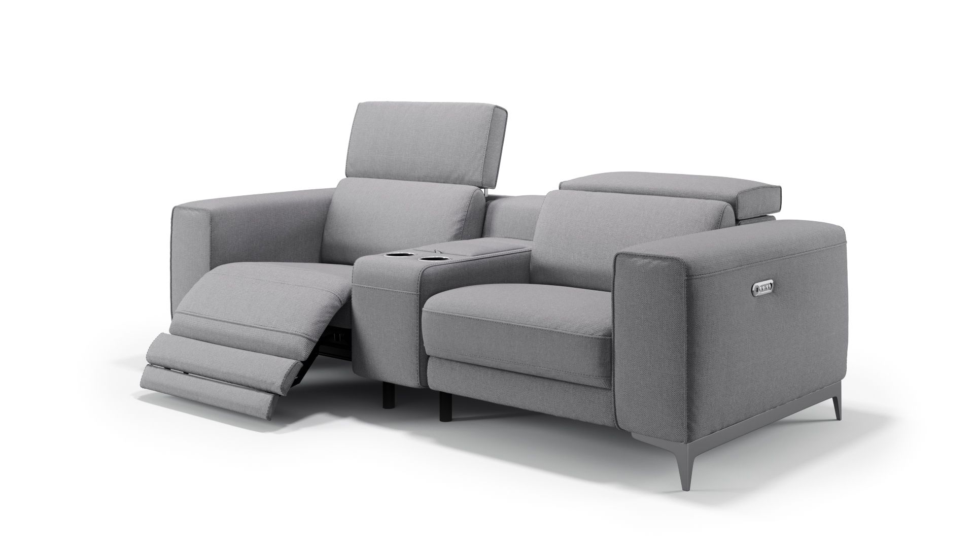 Stoff 2-Sitzer Kinosofa mit einer Mittelkonsole CUPELLO