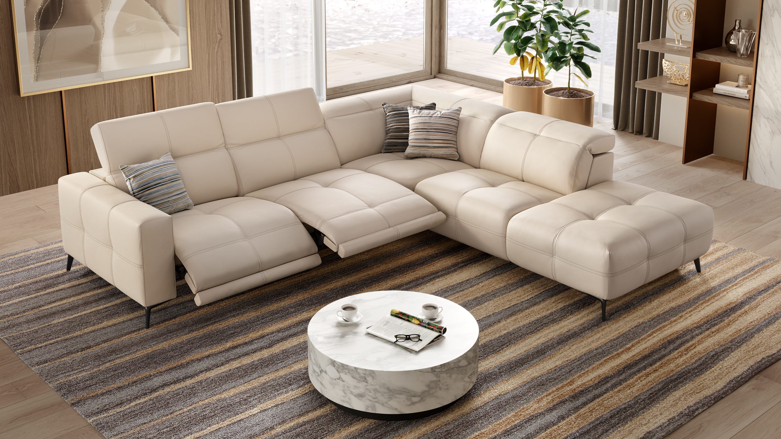 Leder Ecksofa MARBELLA