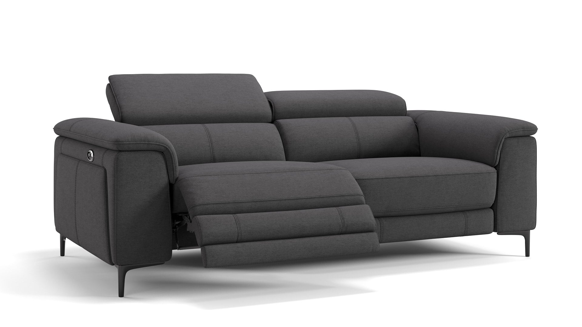 3-Sitzer Sofa Bergen - Verstellbar & Gemütlich In Dunkelgrau