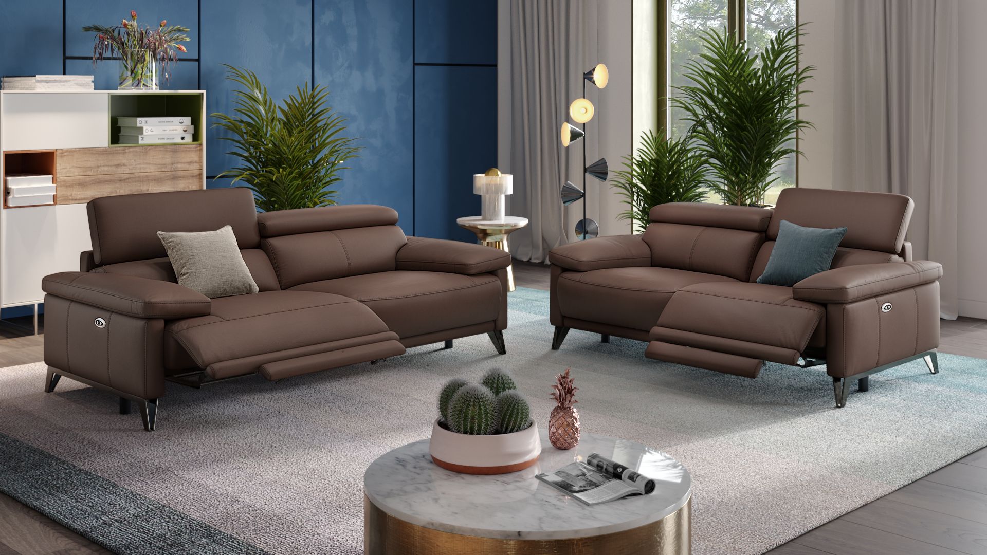 Leder 2-Sitzer Sofa CELANO