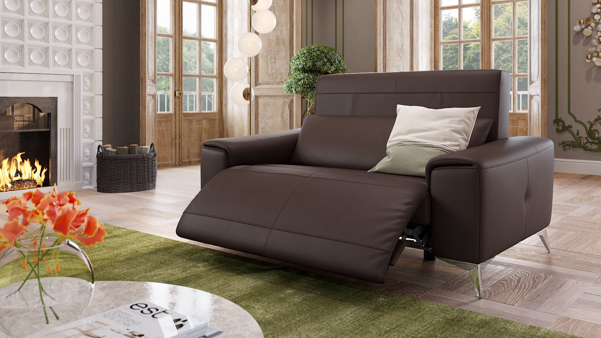 Leder 2-Sitzer Sofa Mini BELLA