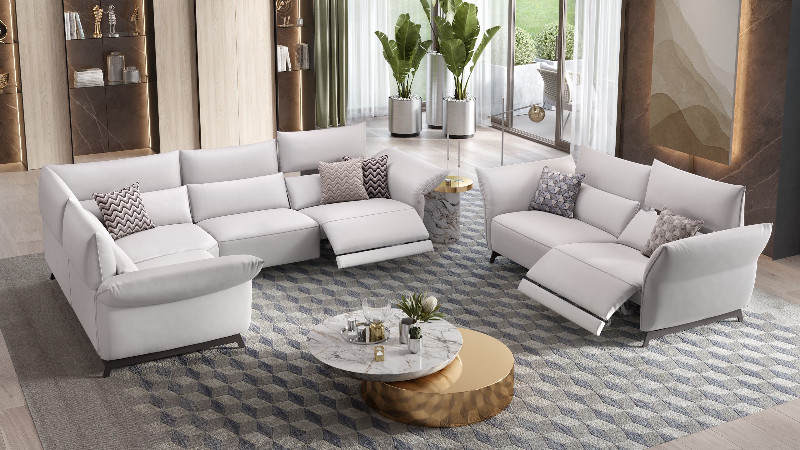 Leder Ecksofa CUNEO