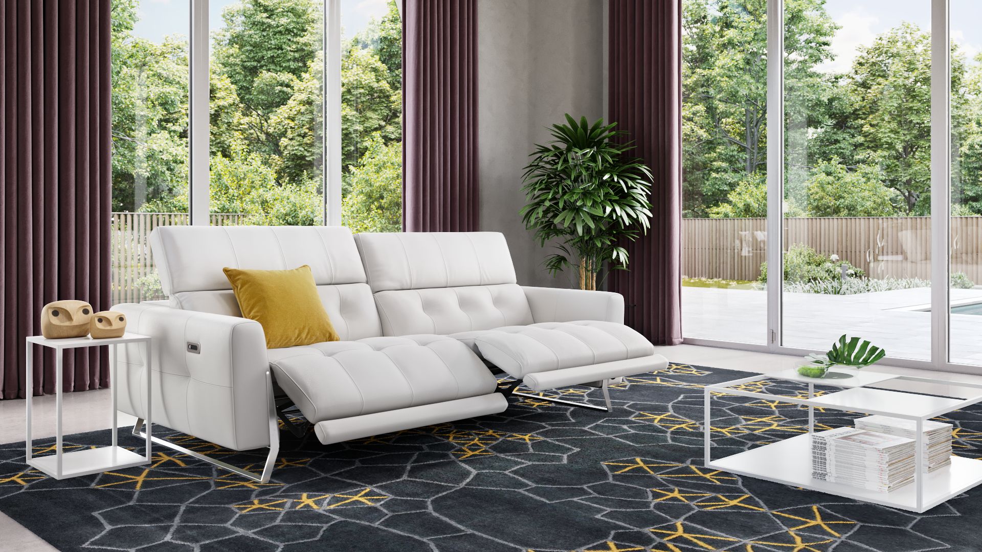 Leder 2-Sitzer Sofa CANEVA