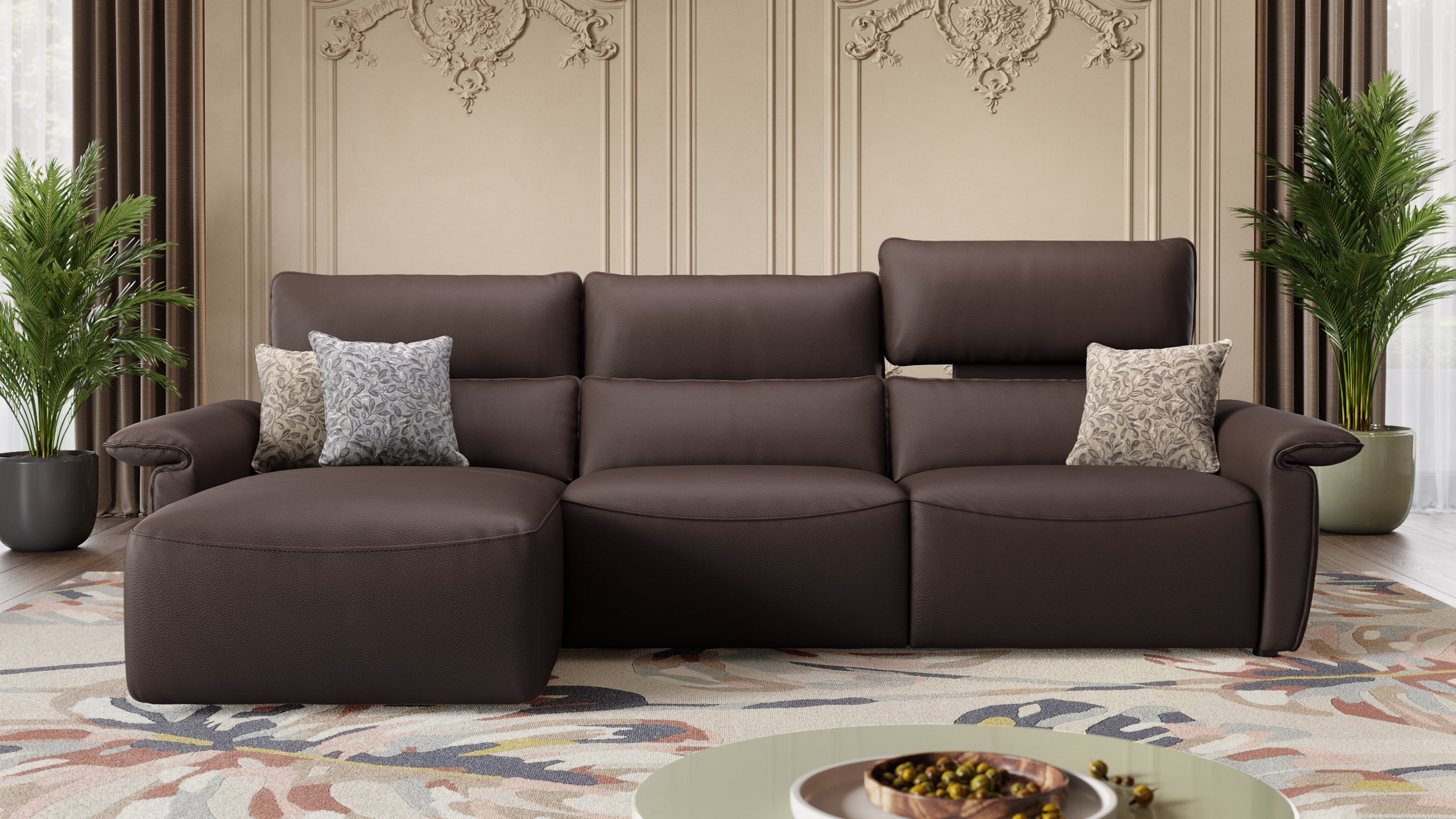 Leder Ecksofa MERIDA