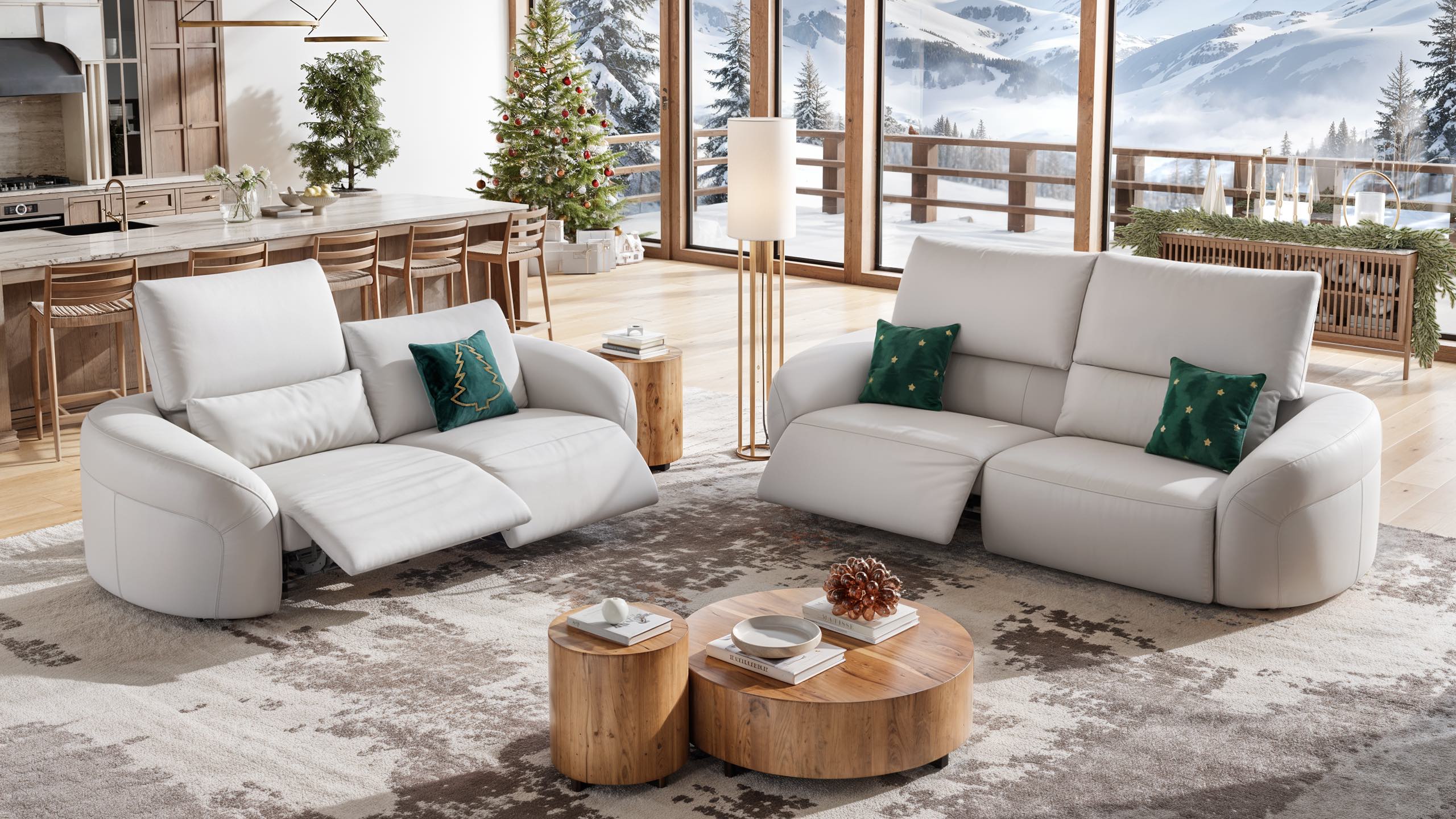 Leder 3-Sitzer ST. MORITZ