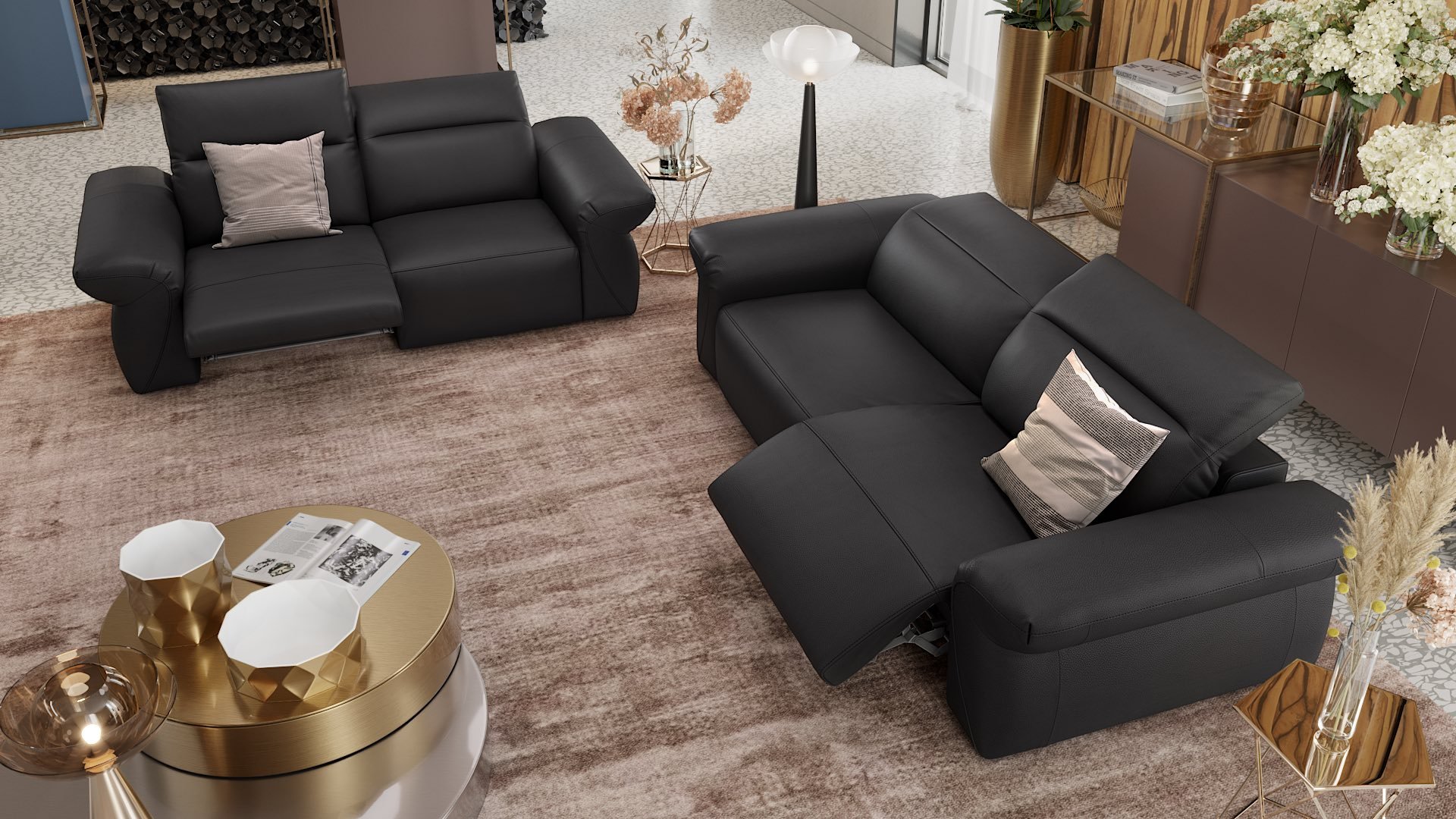 Leder 2-Sitzer Sofa VENEDIG