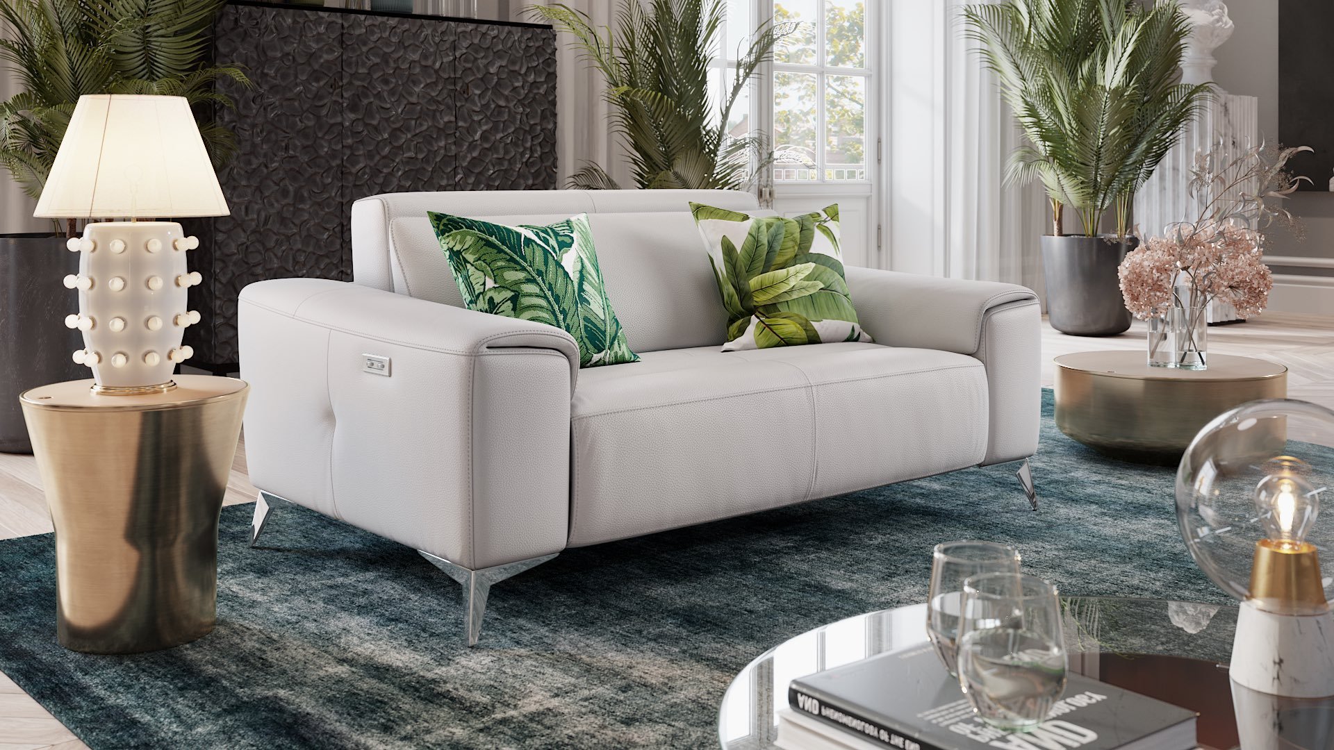 Leder 2-Sitzer Sofa Mini BELLA