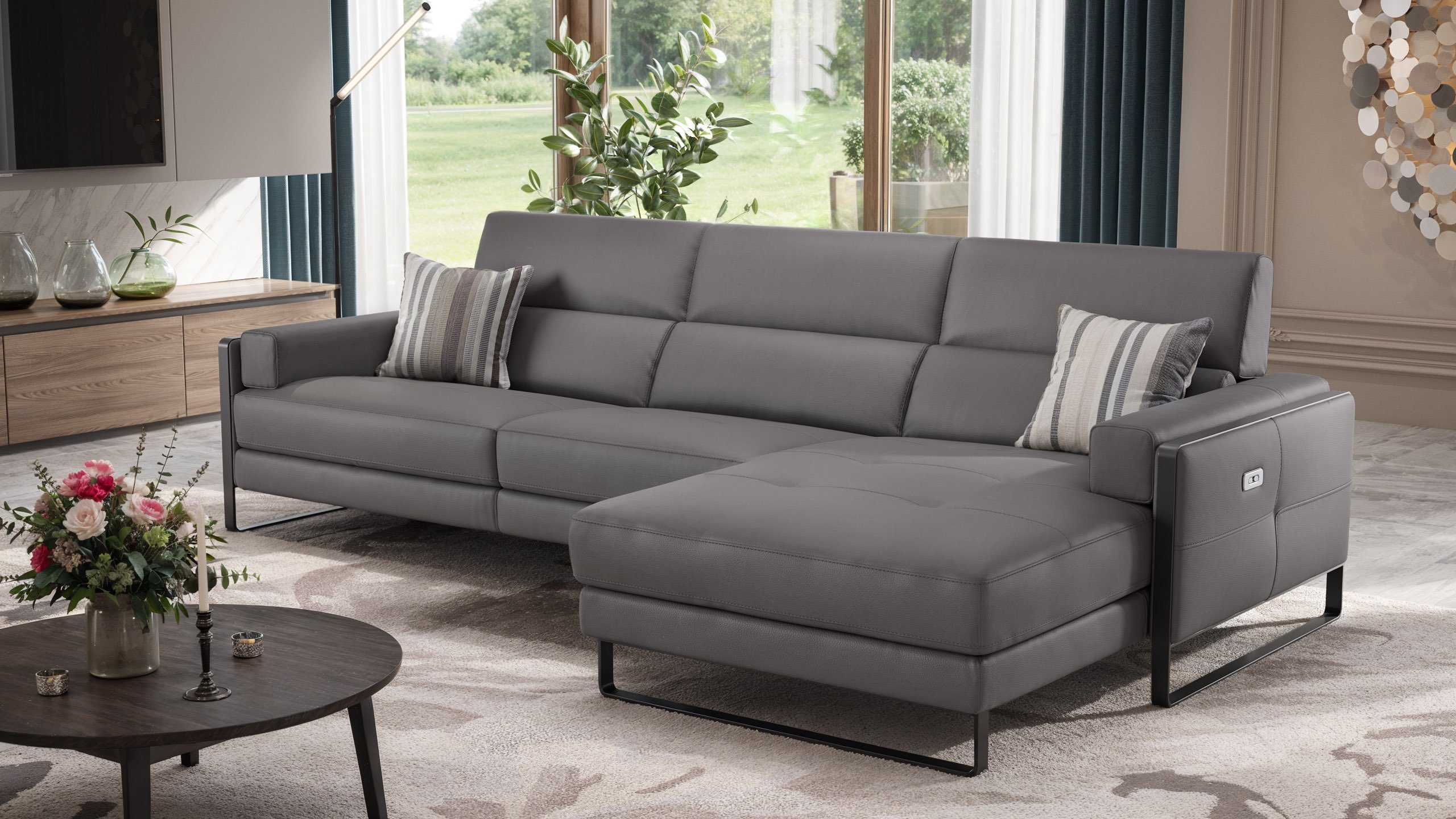Leder Ecksofa MILO