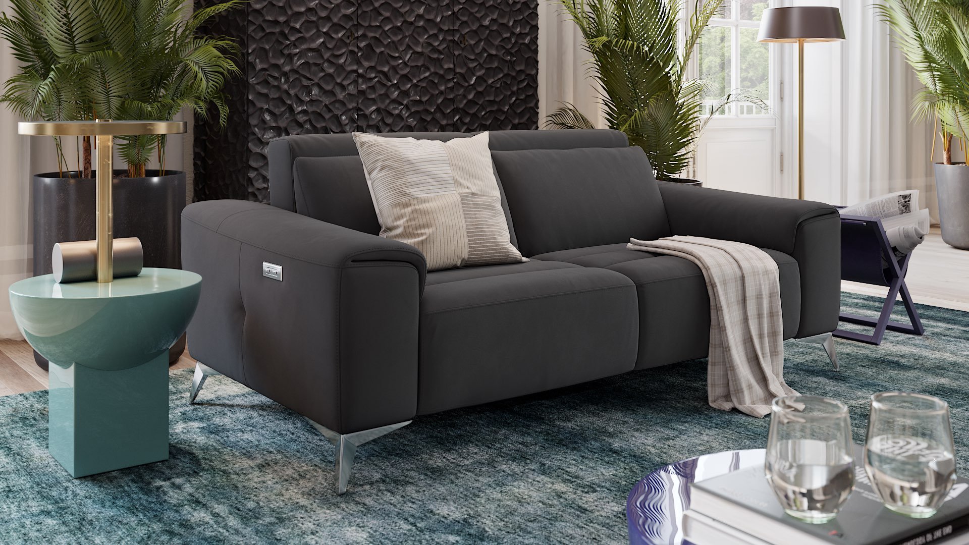 Stoff 2-Sitzer Sofa BELLA