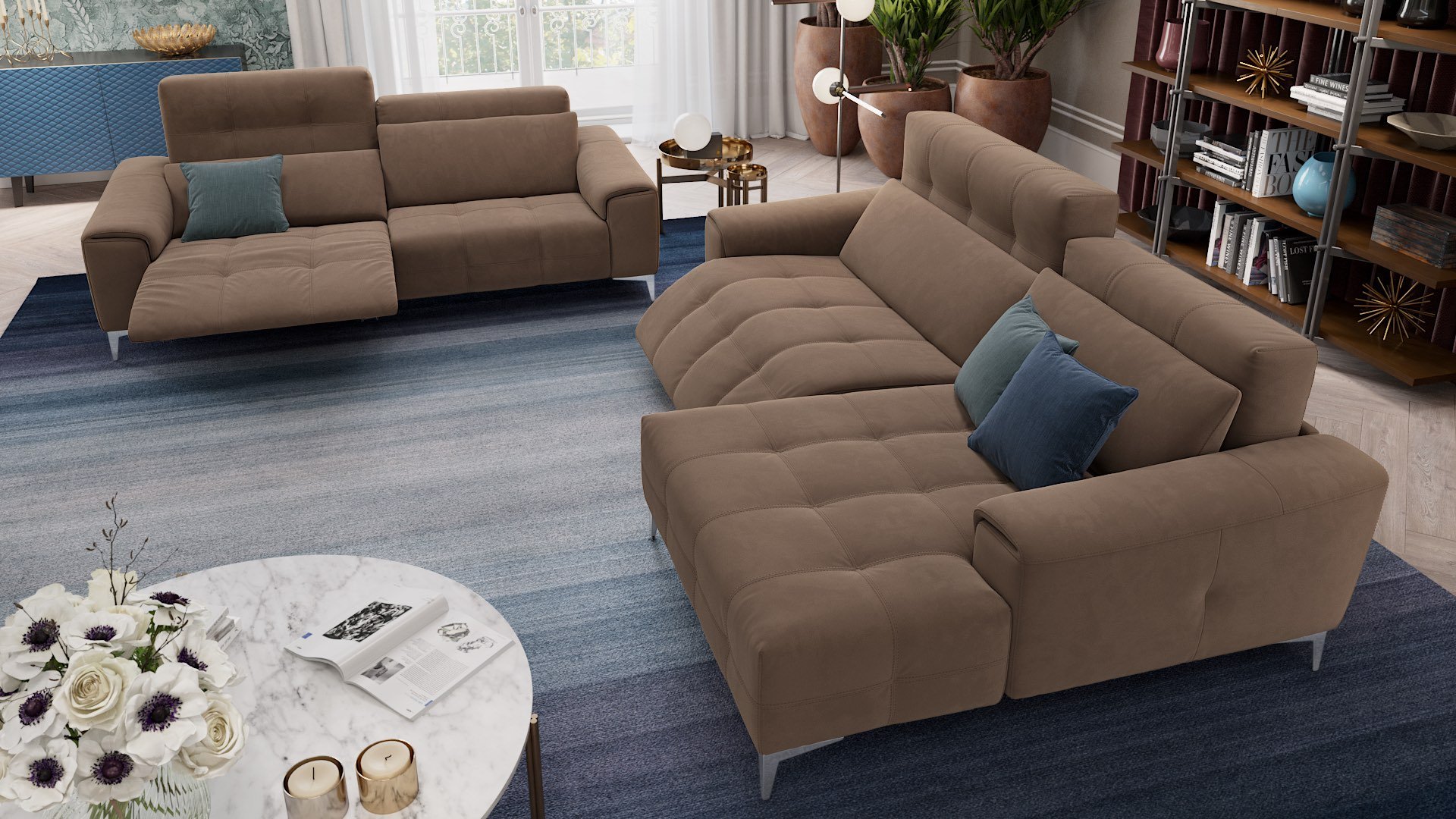 Stoff 3-Sitzer Sofa SALENTO