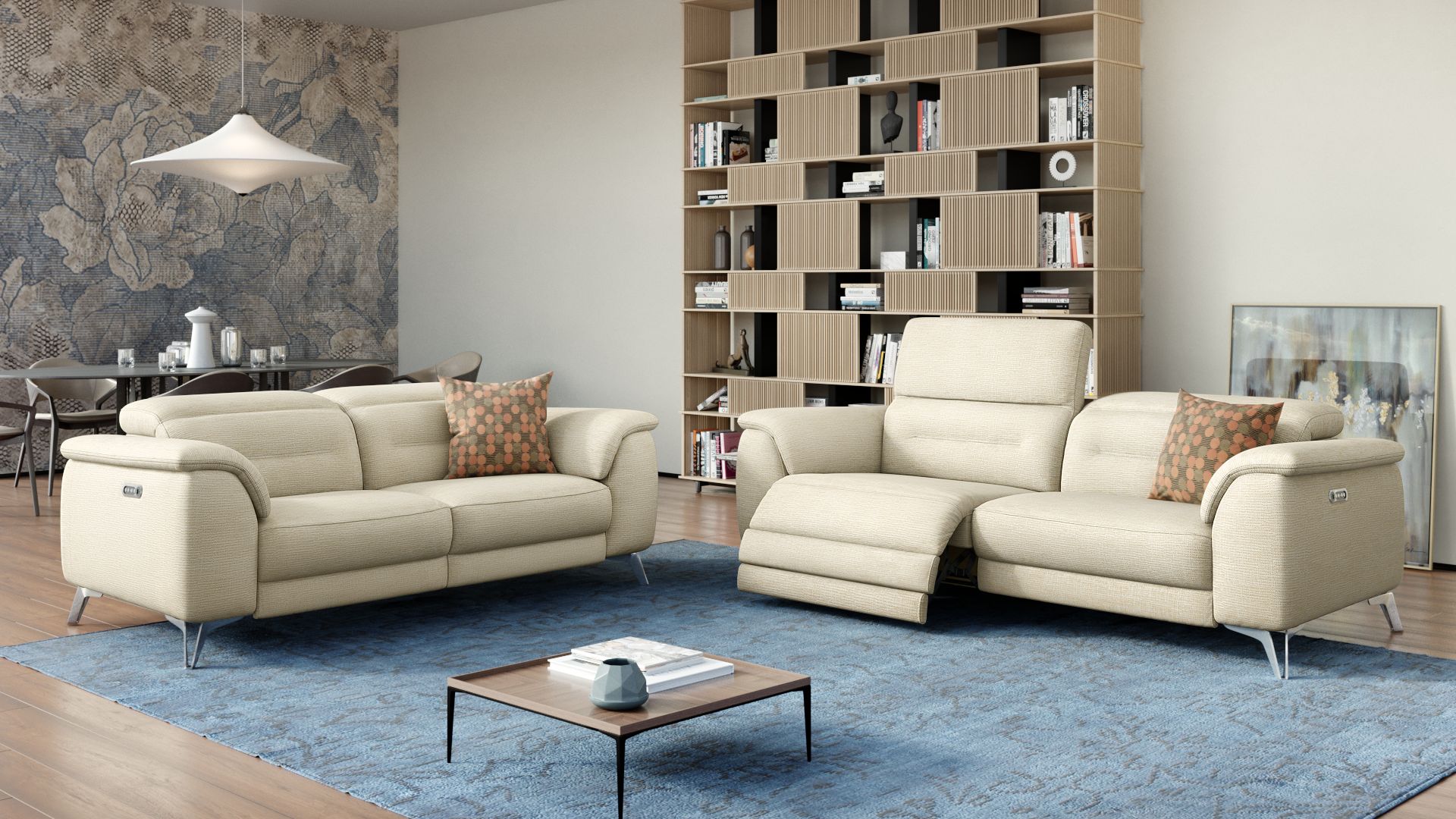 Stoff 3-Sitzer Sofa GANDINO