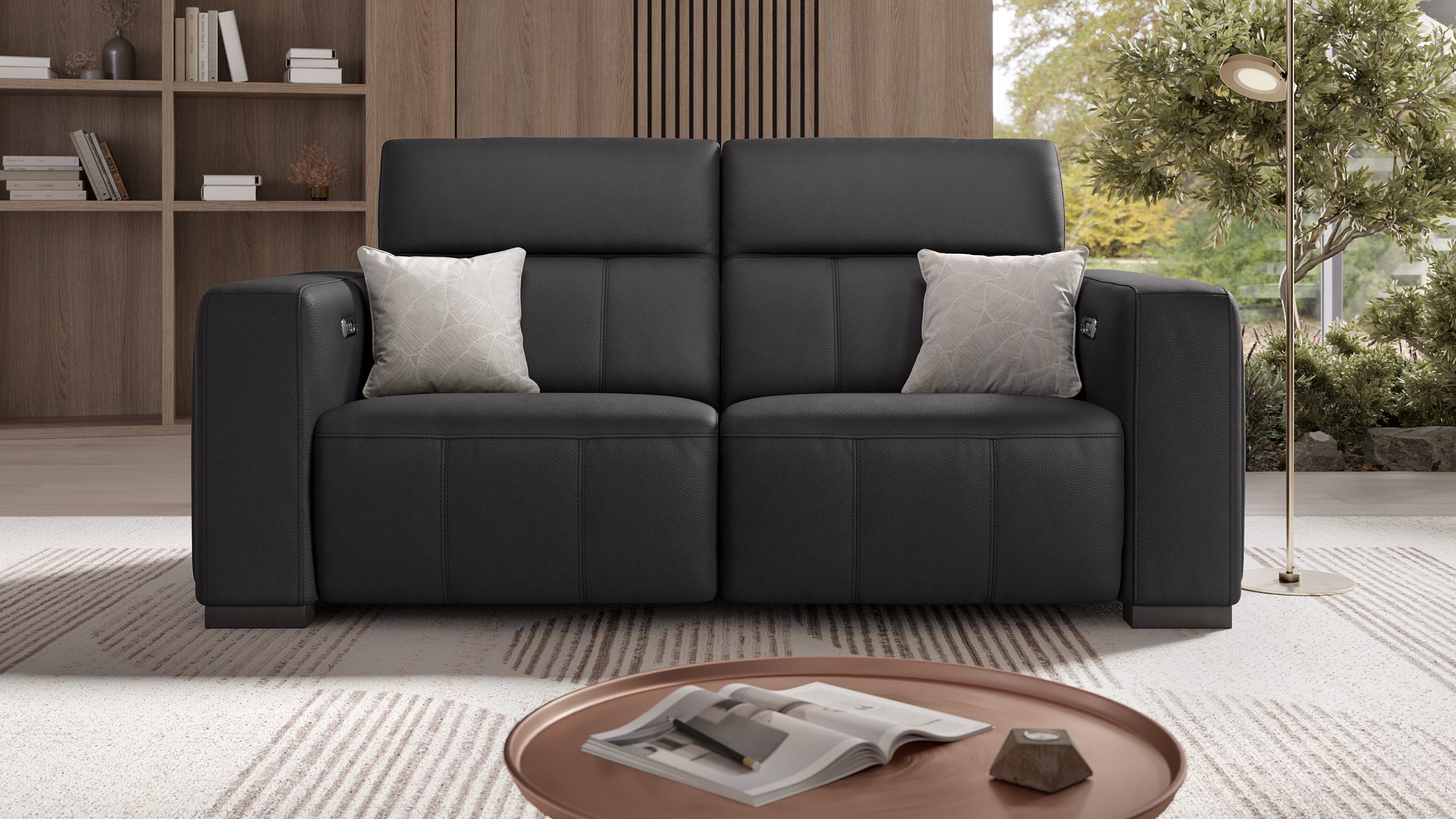 Leder 2-Sitzer Sofa ANCONA