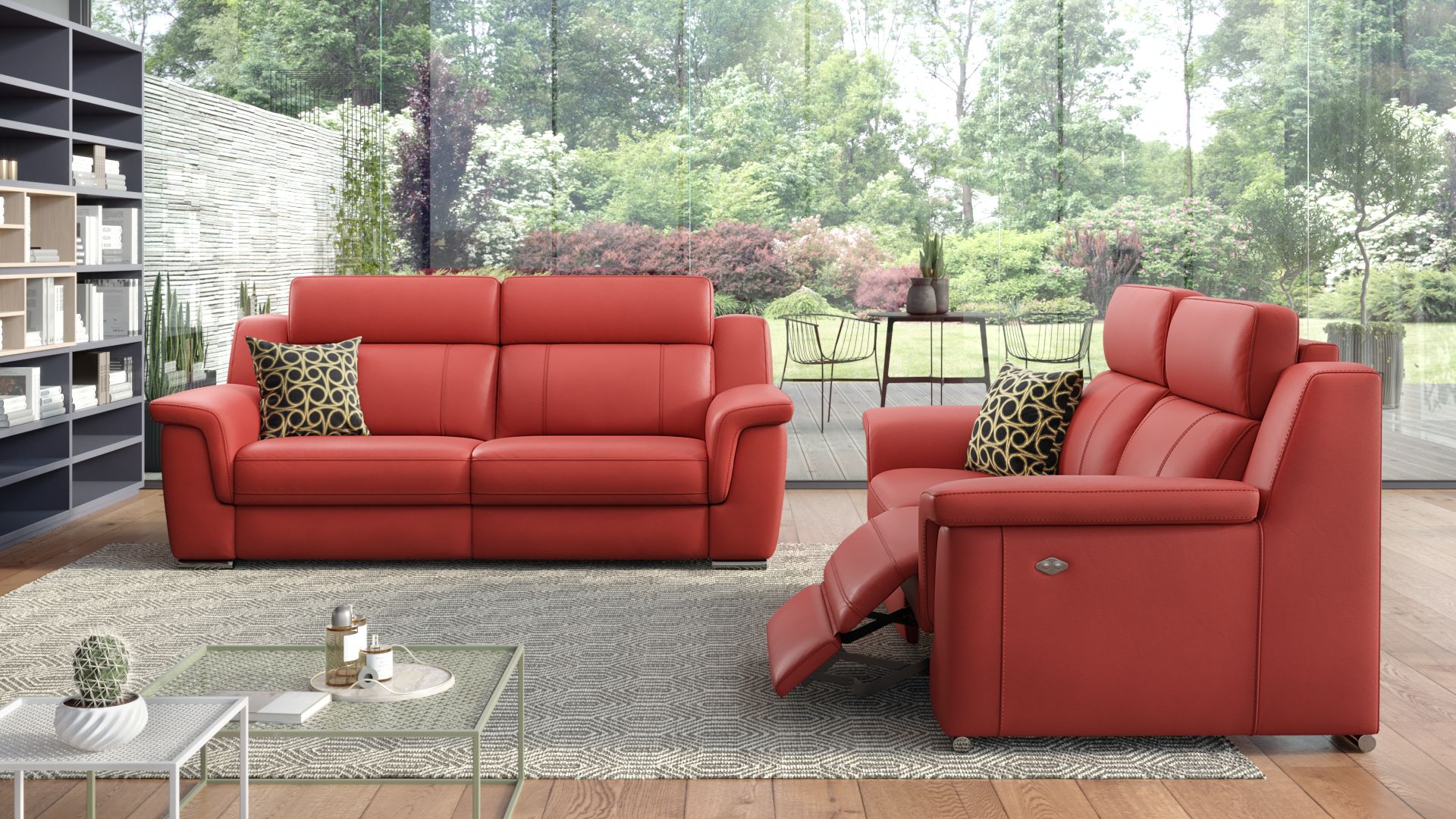 Leder 2-Sitzer Sofa TRIVENTO