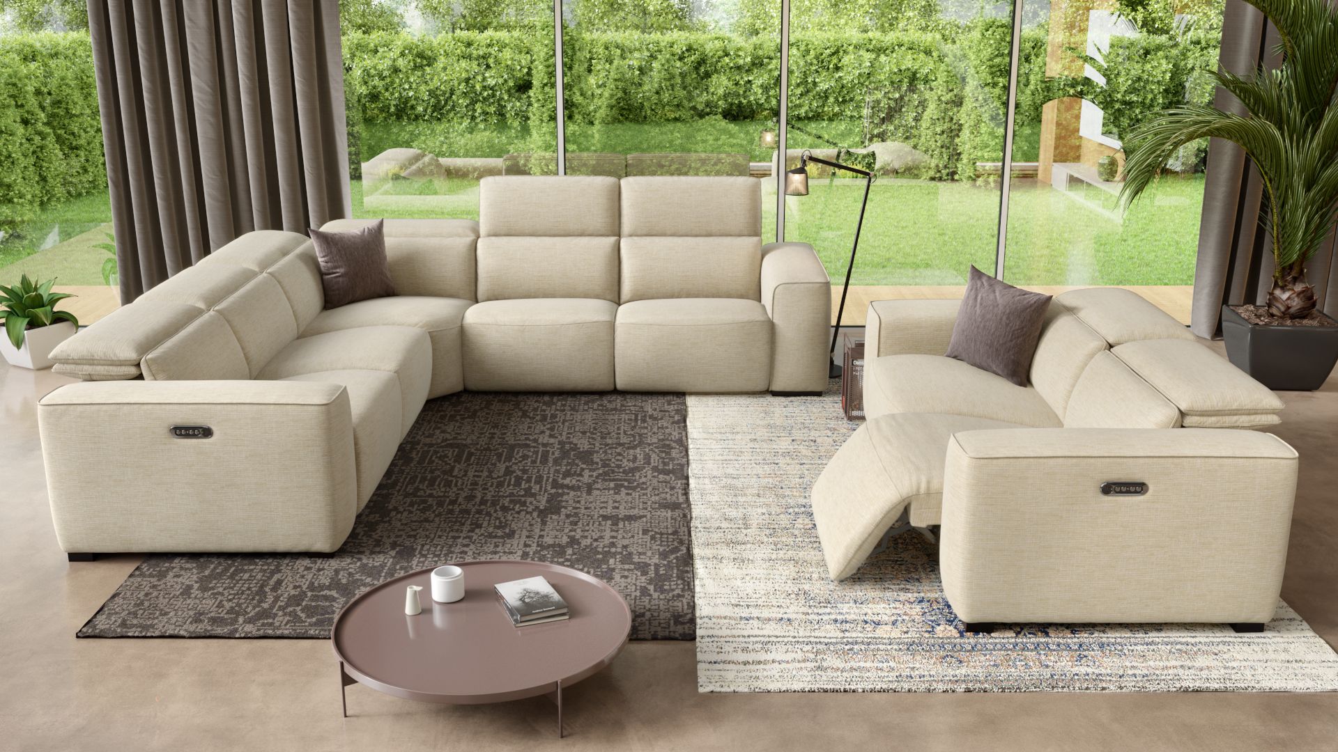 Stoff 3-Sitzer Sofa BINETTO