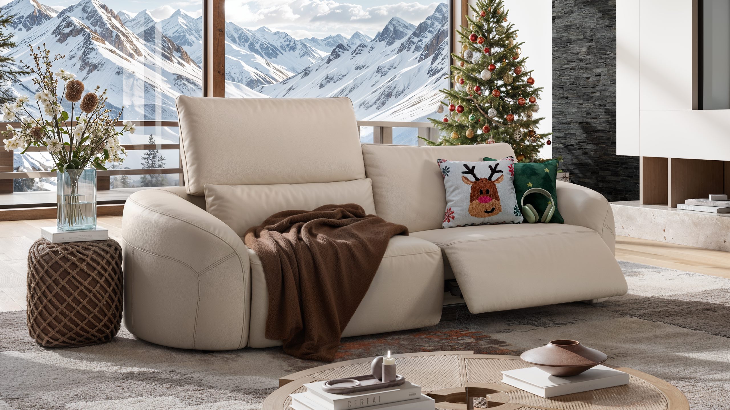 Leder 3-Sitzer ST. MORITZ