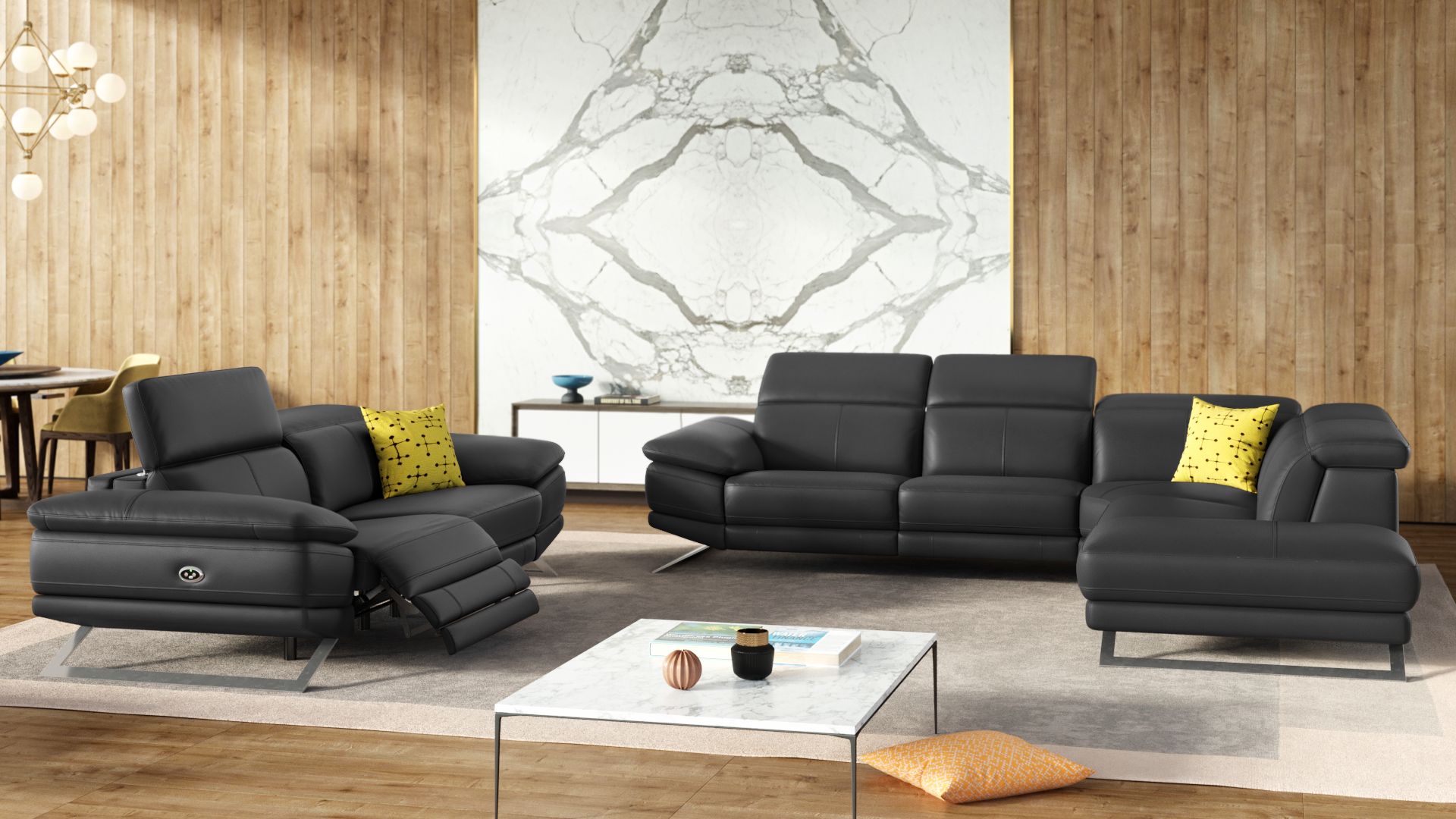 Leder 3-Sitzer Sofa FERRARA