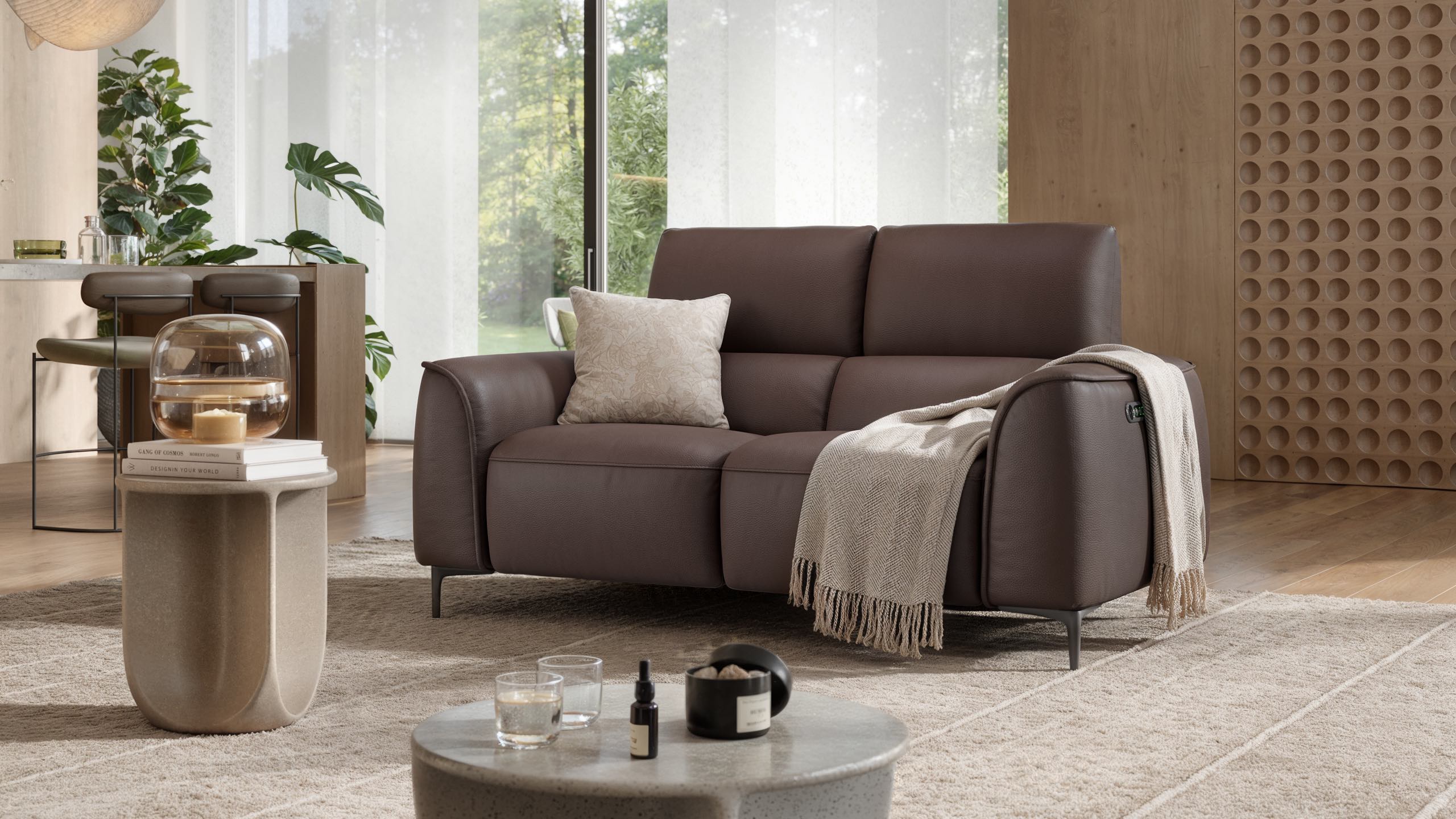 Leder 2-Sitzer Sofa COMO